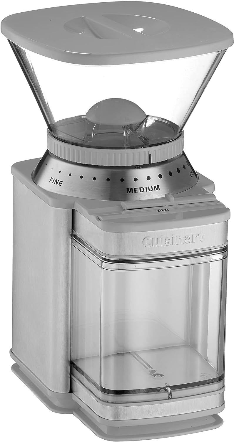 Cuisinart Coffee Grinder, Electric One-Touch Automatic Burr Coffee Grinder with 18-Position Grind Selector, Cup Size Selector for 4 – 18 Cups, DBM-8P1, Black Stainless