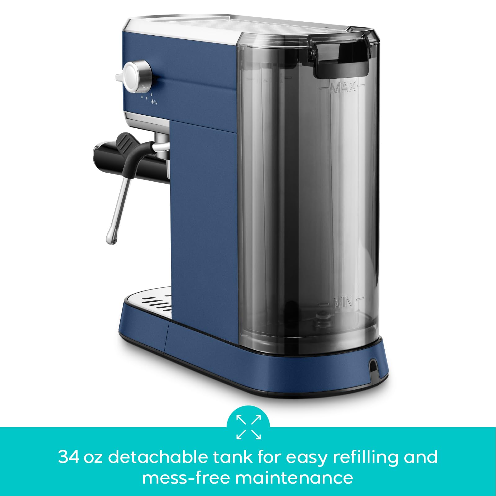 CASABREWS CM5418 Espresso Machine 20 Bar, Compact Espresso Maker with Steam Milk Frother, Stainless Steel Coffee Machine with 34oz Removable Water Tank for Cappuccino, Gift for Women or Men, Silver