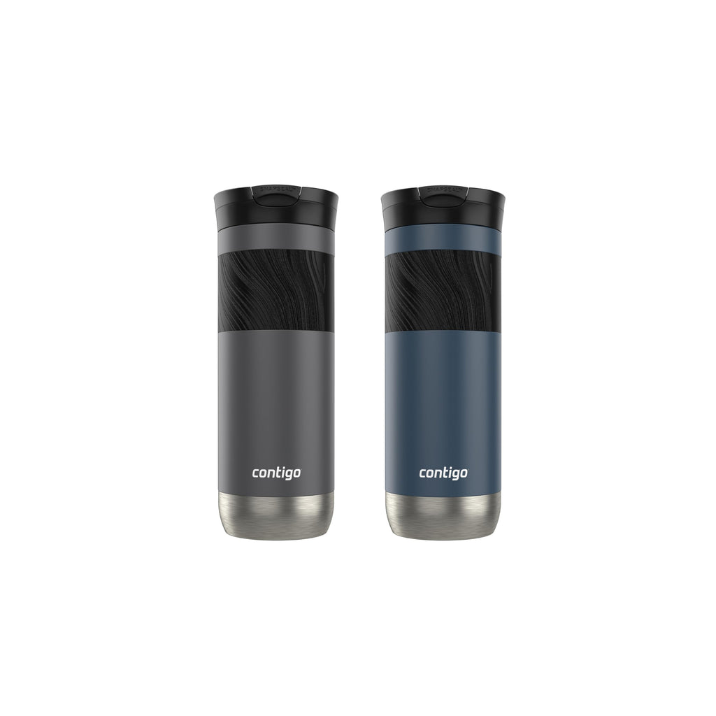 Contigo Byron Vacuum-Insulated Stainless Steel Travel Mug with Leak-Proof Lid Reusable Coffee Mug or Water Bottle BPA-Free 16oz Licorice Keeps Beverages Hot for 6 Hours or Cold for 12 Hours