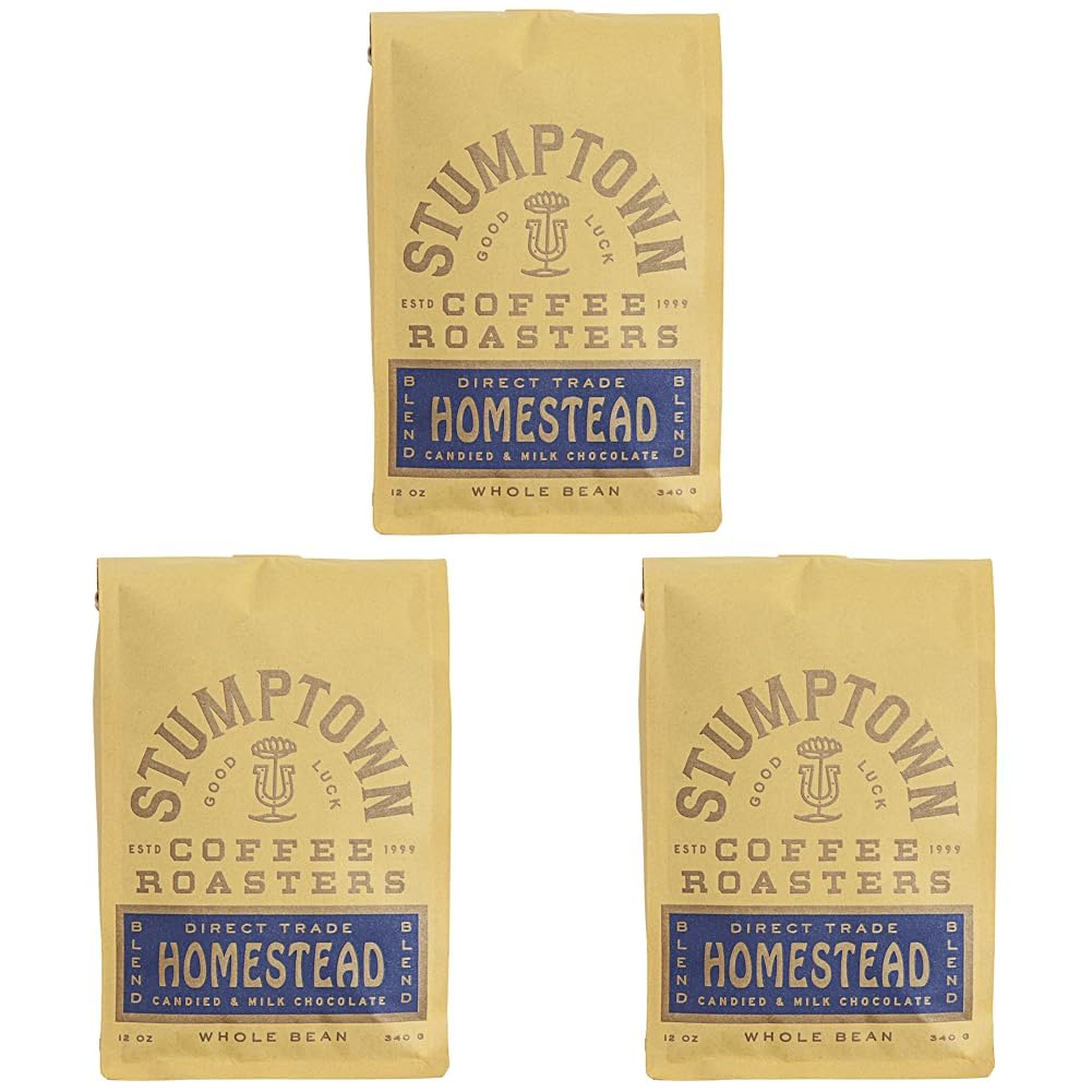 Stumptown Coffee Roasters, Medium Roast Whole Bean Coffee, 100% Arabica Coffee - Hair Bender 12 Ounce Bag with Flavor Notes of Citrus and Dark Chocolate