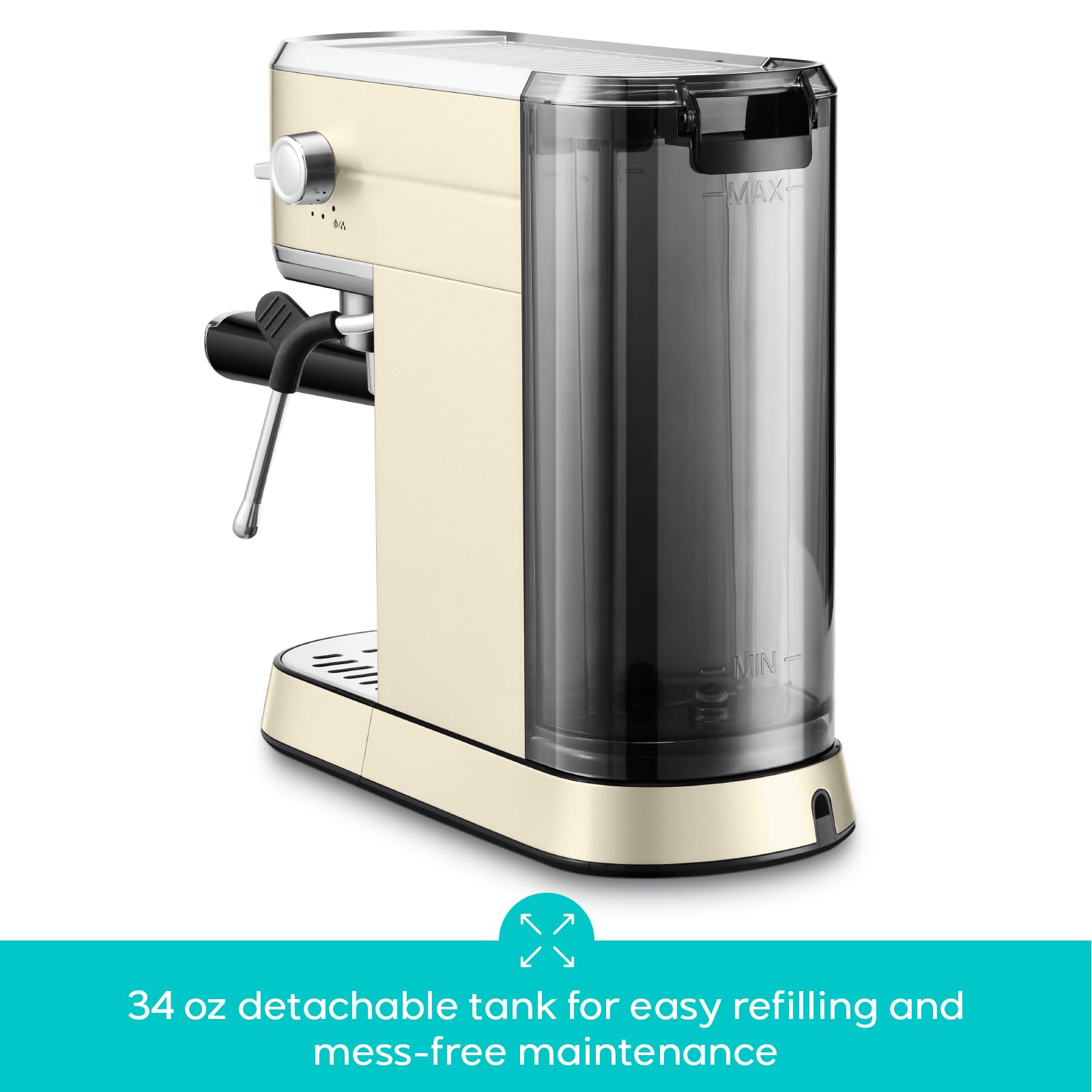CASABREWS CM5418 Espresso Machine 20 Bar, Compact Espresso Maker with Steam Milk Frother, Stainless Steel Coffee Machine with 34oz Removable Water Tank for Cappuccino, Gift for Women or Men, Silver