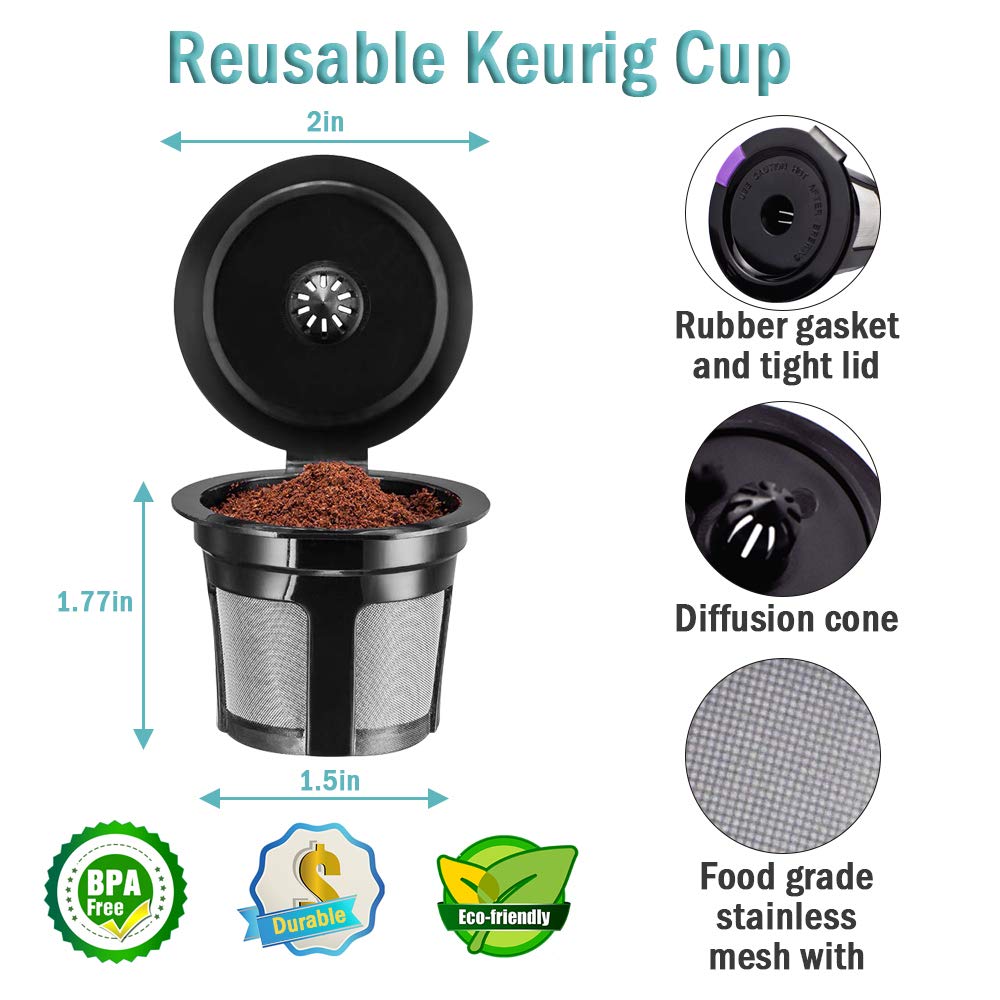 CAPMESSO Disposable Coffee Paper Filters Replacement Keurg Filter Compatible with Reusable Single Serve Pods Keurg Coffee Maker-300 Count (Natural)
