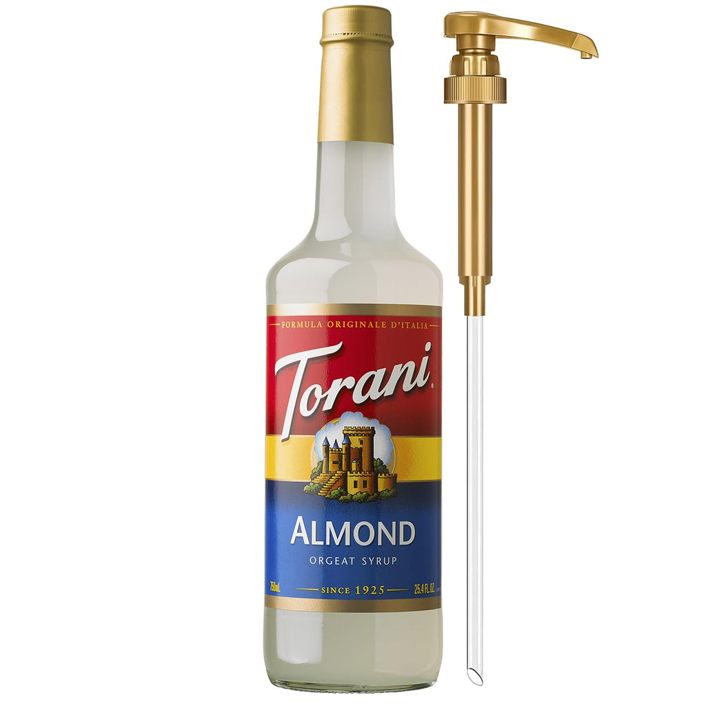 Torani Coffee Syrup, Vanilla Flavored Syrup for Drinks, Pump Included, 25.4 Fl Oz