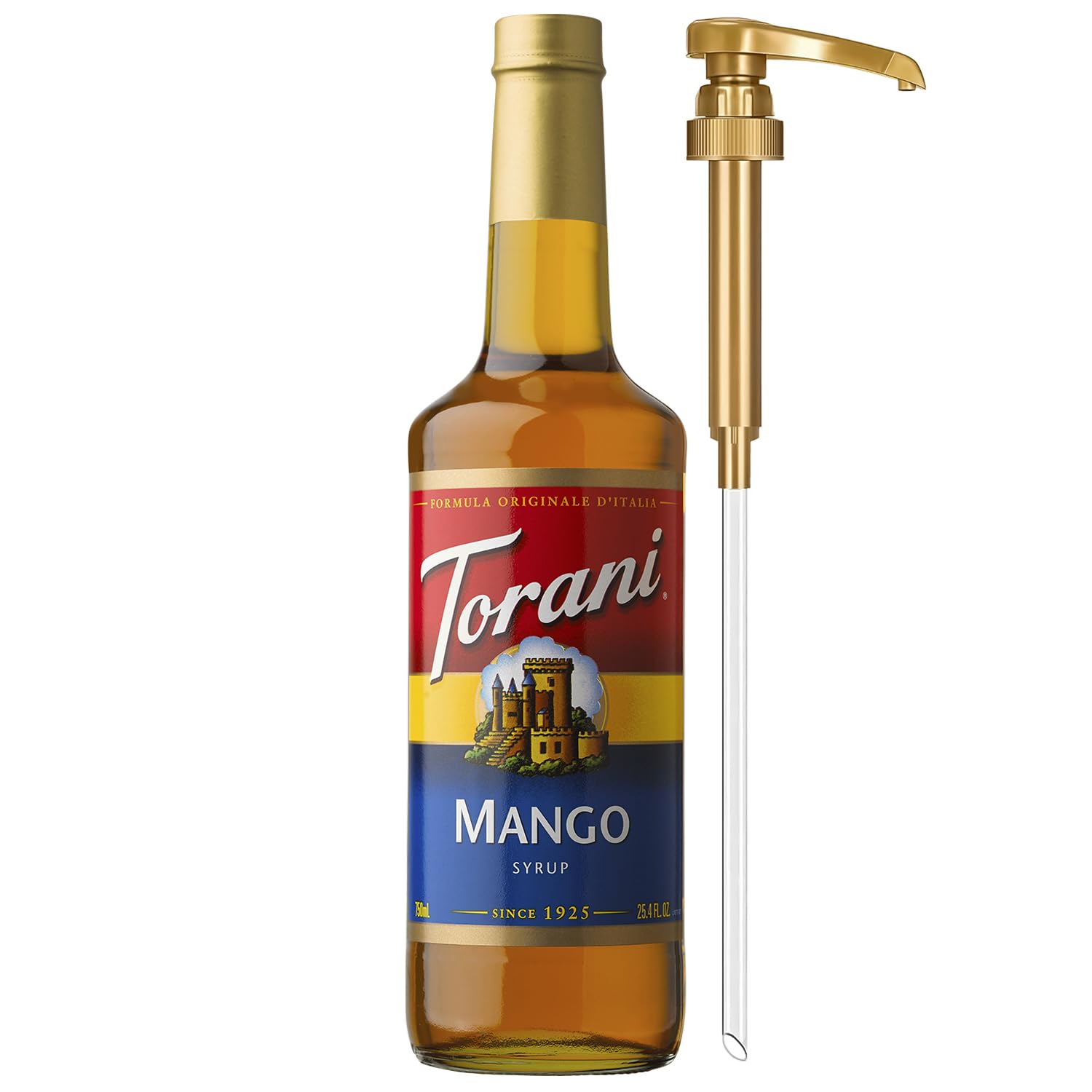 Torani Coffee Syrup, Vanilla Flavored Syrup for Drinks, Pump Included, 25.4 Fl Oz