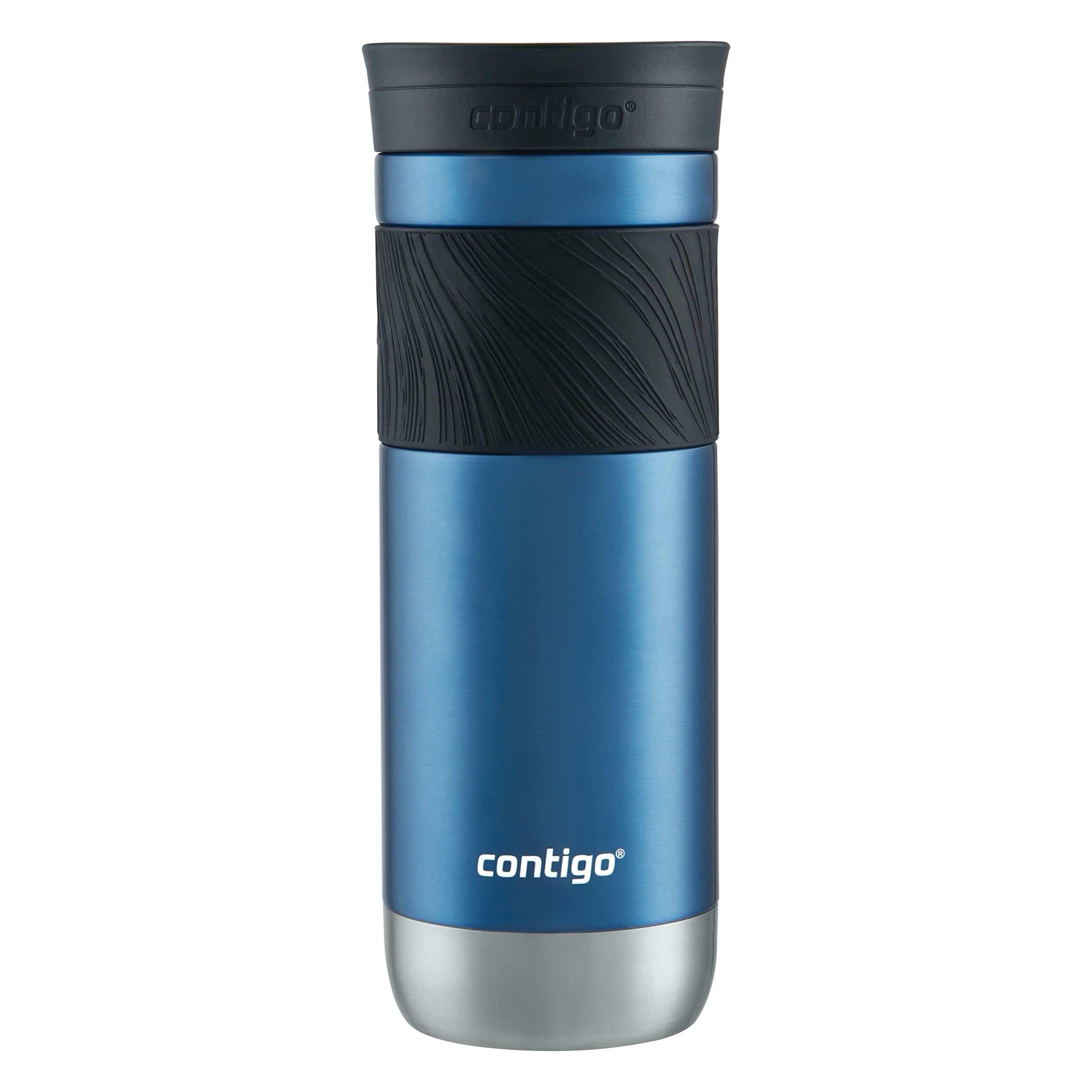 Contigo Byron Vacuum-Insulated Stainless Steel Travel Mug with Leak-Proof Lid Reusable Coffee Mug or Water Bottle BPA-Free 16oz Licorice Keeps Beverages Hot for 6 Hours or Cold for 12 Hours