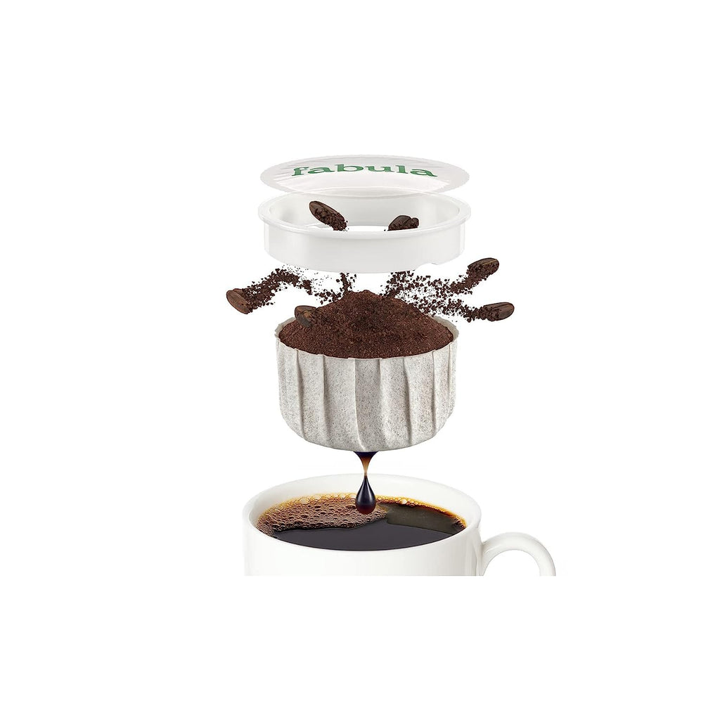 Fabula USDA Organic Coffee Pods for Keurig, Keurig 2 Machines, Medium Roast, Low Acid Coffee K-Cups, 24 Ct, Single Origin - Mold Free - Non-GMO Kcups, Compostable, Biodegradable