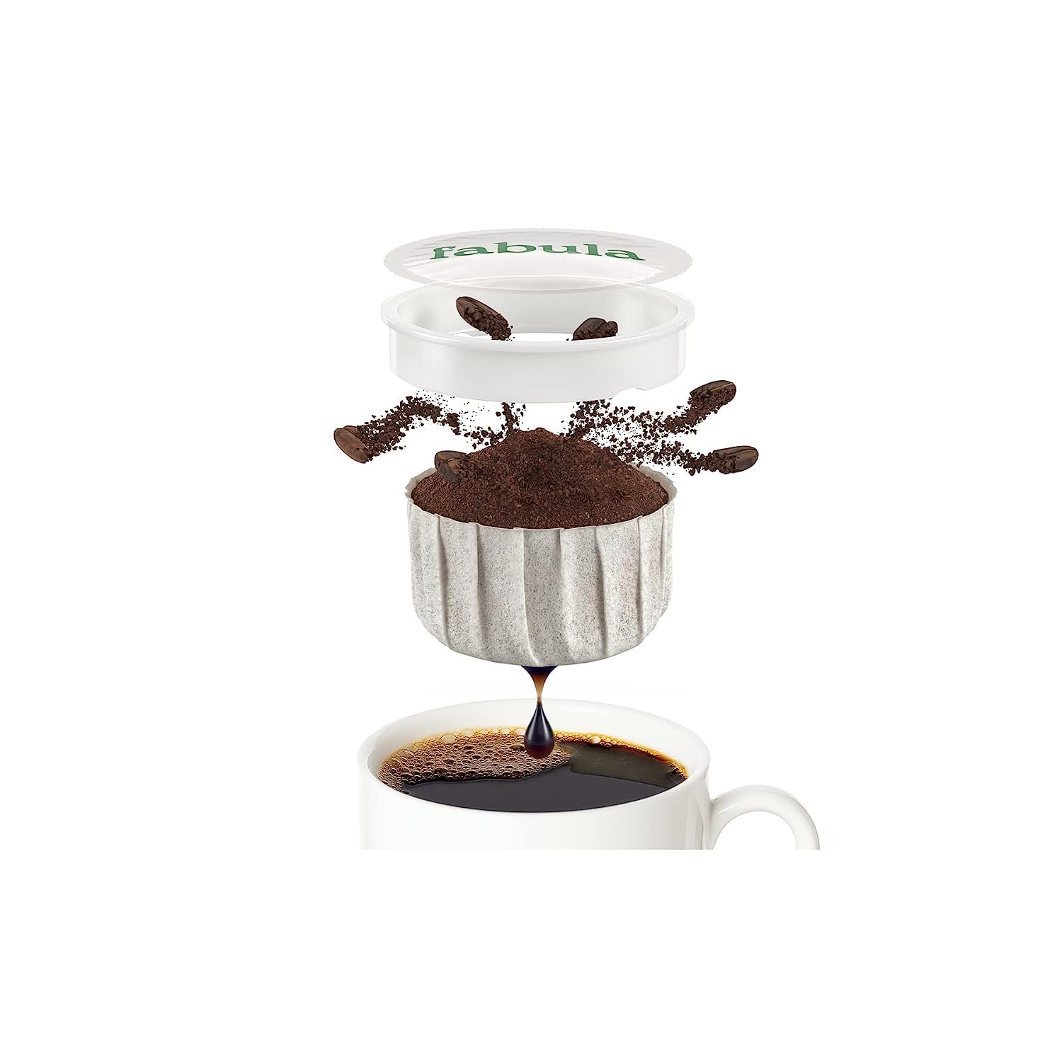 Fabula USDA Organic Coffee Pods for Keurig, Keurig 2 Machines, Medium Roast, Low Acid Coffee K-Cups, 24 Ct, Single Origin - Mold Free - Non-GMO Kcups, Compostable, Biodegradable