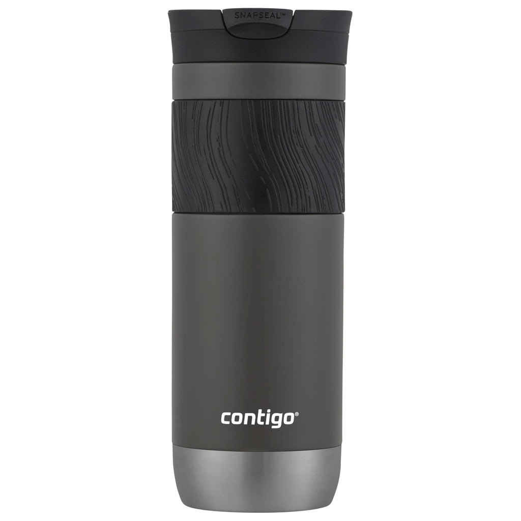 Contigo Byron Vacuum-Insulated Stainless Steel Travel Mug with Leak-Proof Lid Reusable Coffee Mug or Water Bottle BPA-Free 16oz Licorice Keeps Beverages Hot for 6 Hours or Cold for 12 Hours