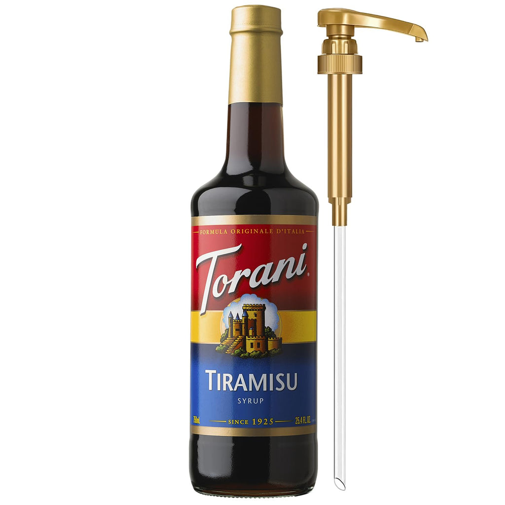 Torani Coffee Syrup, Vanilla Flavored Syrup for Drinks, Pump Included, 25.4 Fl Oz