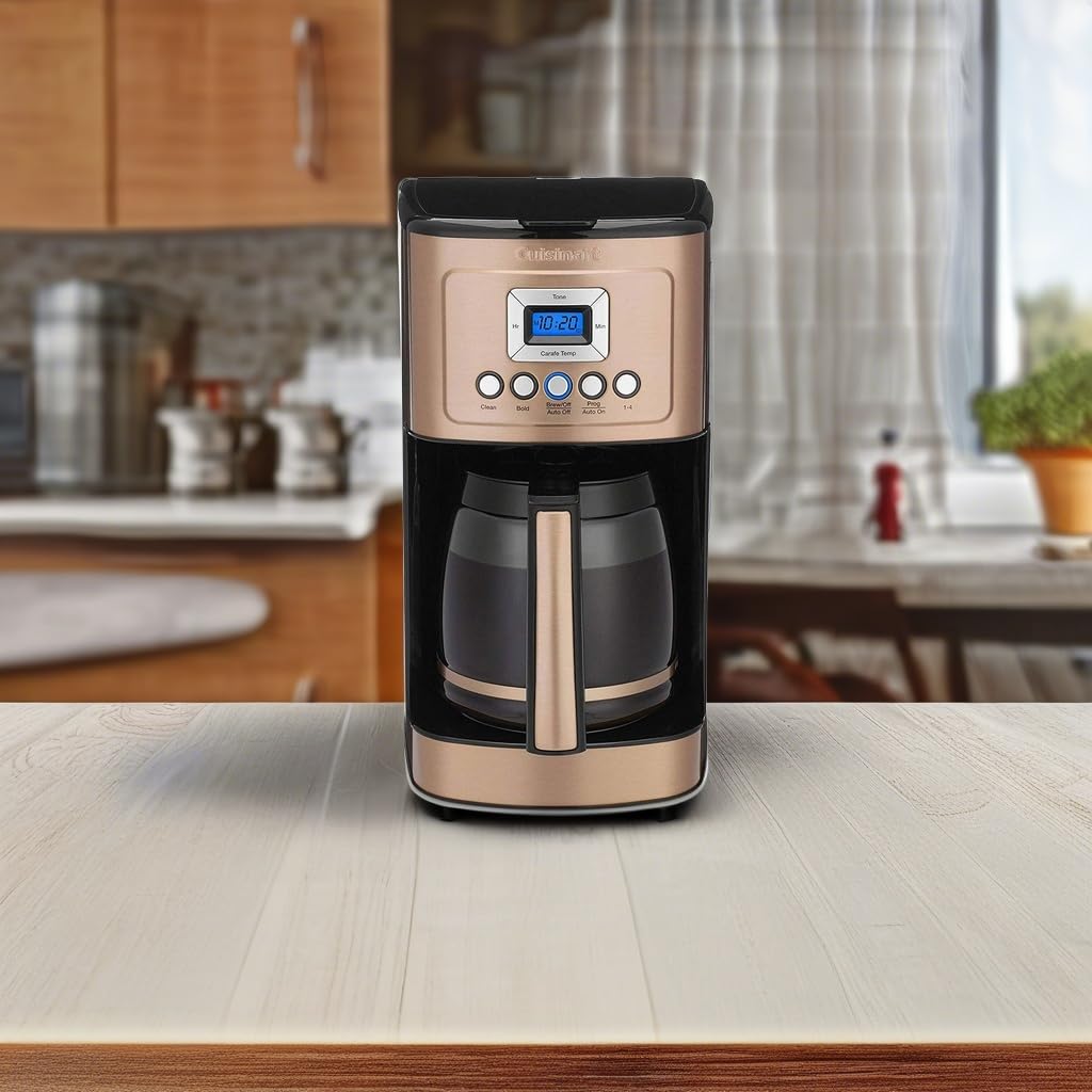 Cuisinart 14-Cup Coffee Maker, Programmable PerfecTemp Glass Carafe Coffee Machine with 1-4 Cup Setting, Brew Strength Control and Pause, Stainless Steel, DCC-3200NAS