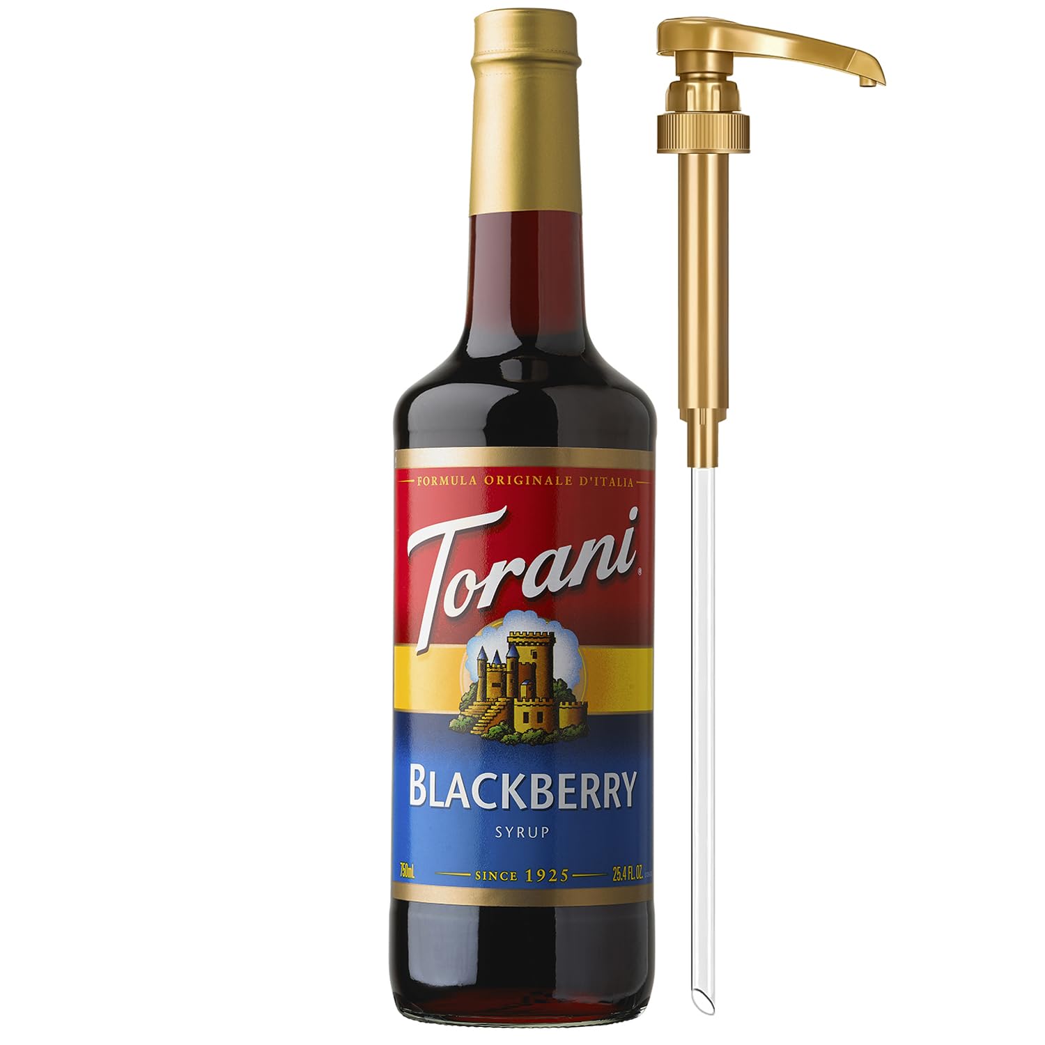 Torani Coffee Syrup, Vanilla Flavored Syrup for Drinks, Pump Included, 25.4 Fl Oz