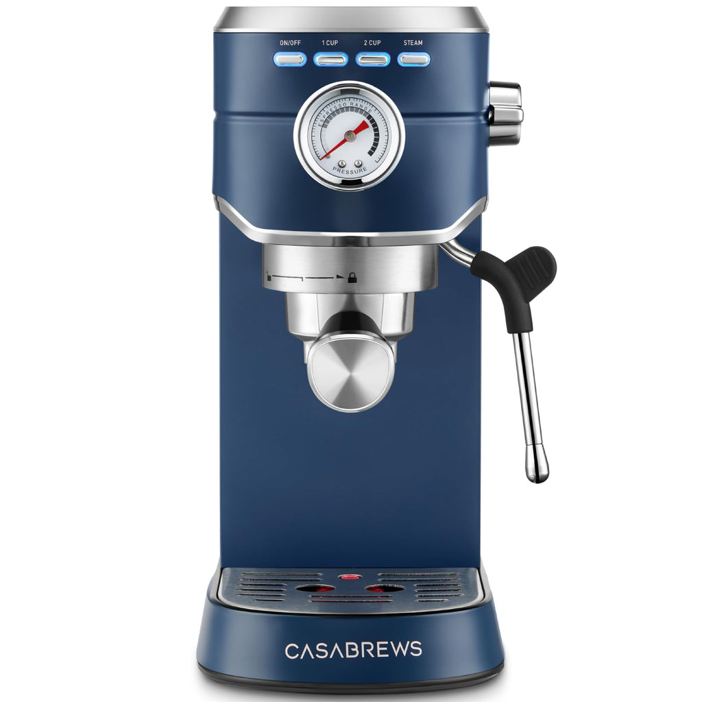 CASABREWS CM5418 Espresso Machine 20 Bar, Compact Espresso Maker with Steam Milk Frother, Stainless Steel Coffee Machine with 34oz Removable Water Tank for Cappuccino, Gift for Women or Men, Silver