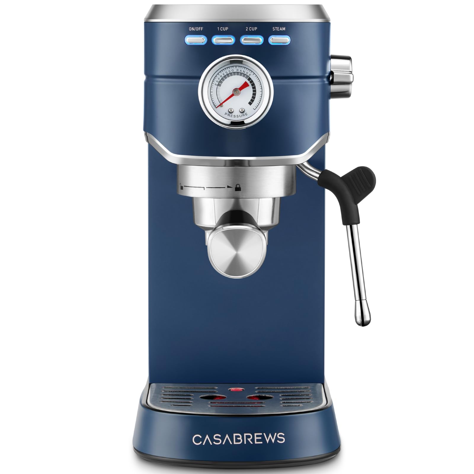 CASABREWS CM5418 Espresso Machine 20 Bar, Compact Espresso Maker with Steam Milk Frother, Stainless Steel Coffee Machine with 34oz Removable Water Tank for Cappuccino, Gift for Women or Men, Silver