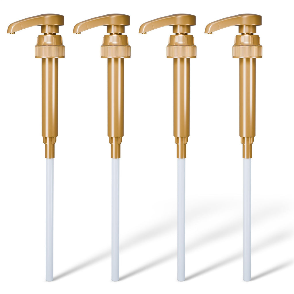4 Pcs Coffee Syrup Pump Dispenser - Works as Skinny and Torani Syrup Pump - Fits Various 25.4 oz Bottles, Precise Dispensing 0.3oz & Lockable Design, Easy to Use & Clean, Ideal for Liquids