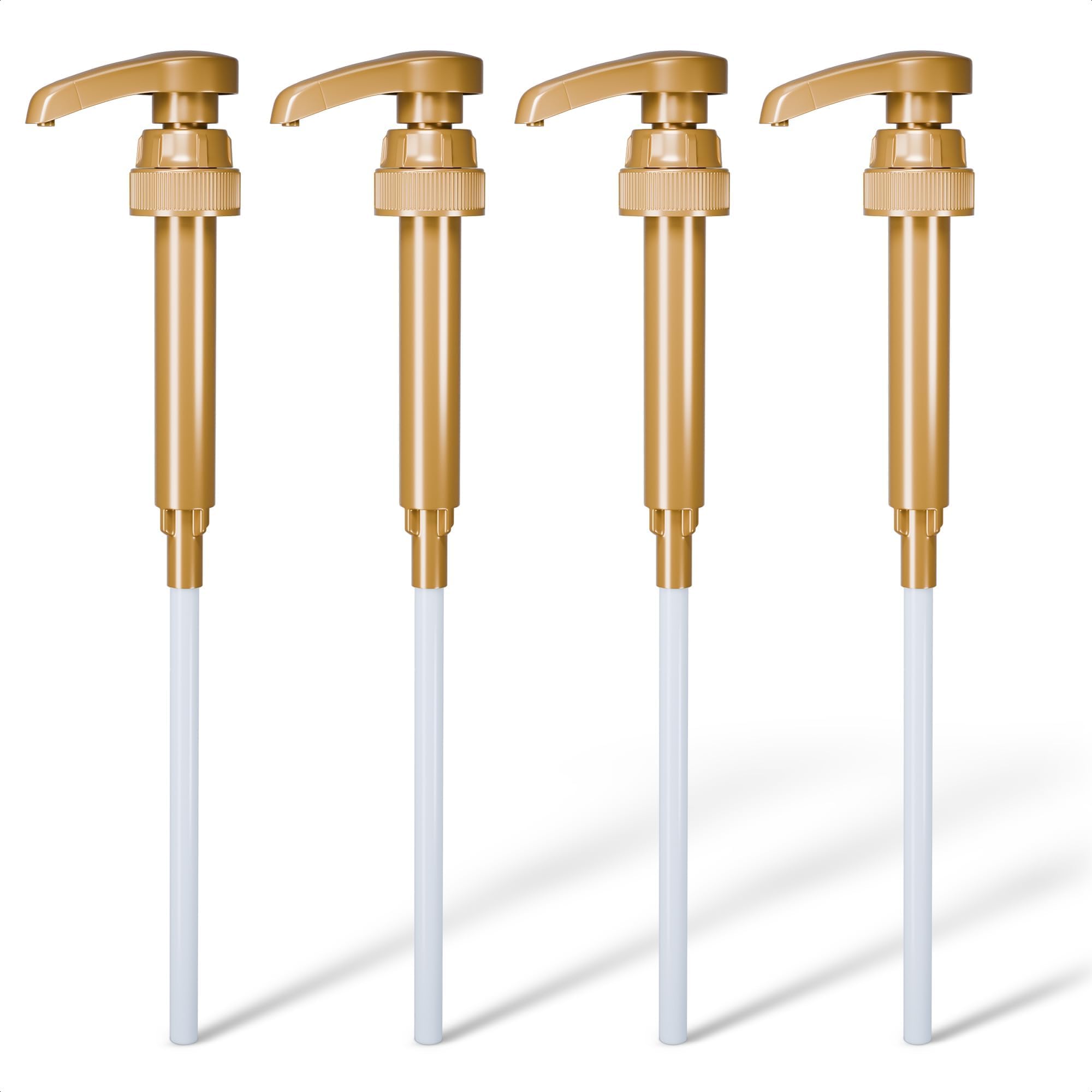 4 Pcs Coffee Syrup Pump Dispenser - Works as Skinny and Torani Syrup Pump - Fits Various 25.4 oz Bottles, Precise Dispensing 0.3oz & Lockable Design, Easy to Use & Clean, Ideal for Liquids