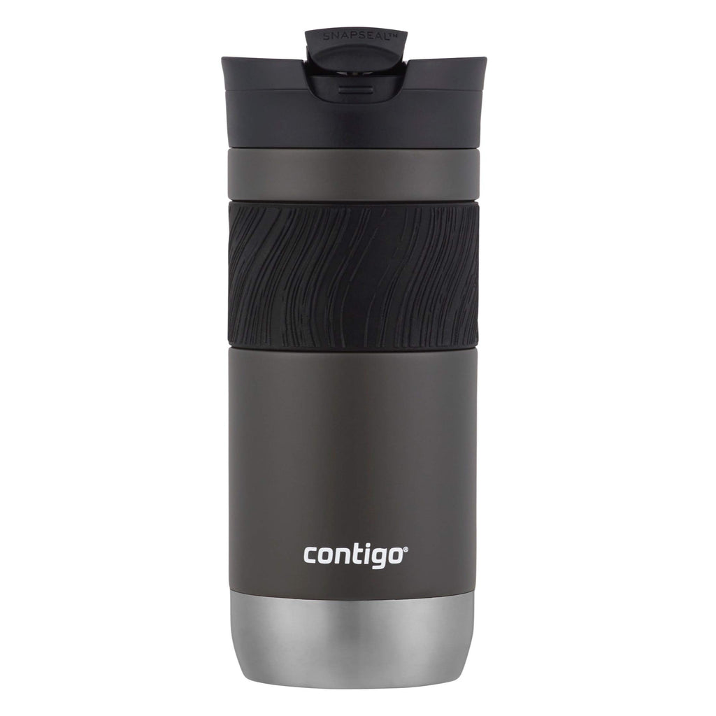 Contigo Byron Vacuum-Insulated Stainless Steel Travel Mug with Leak-Proof Lid Reusable Coffee Mug or Water Bottle BPA-Free 16oz Licorice Keeps Beverages Hot for 6 Hours or Cold for 12 Hours