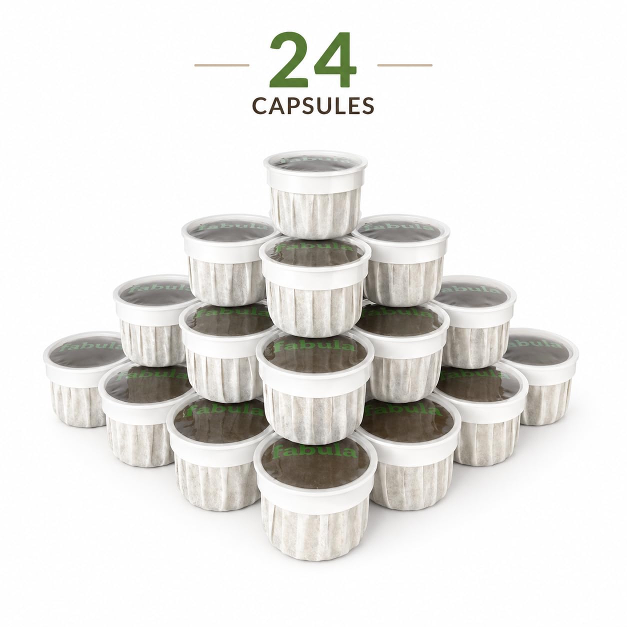 Fabula USDA Organic Coffee Pods for Keurig, Keurig 2 Machines, Medium Roast, Low Acid Coffee K-Cups, 24 Ct, Single Origin - Mold Free - Non-GMO Kcups, Compostable, Biodegradable