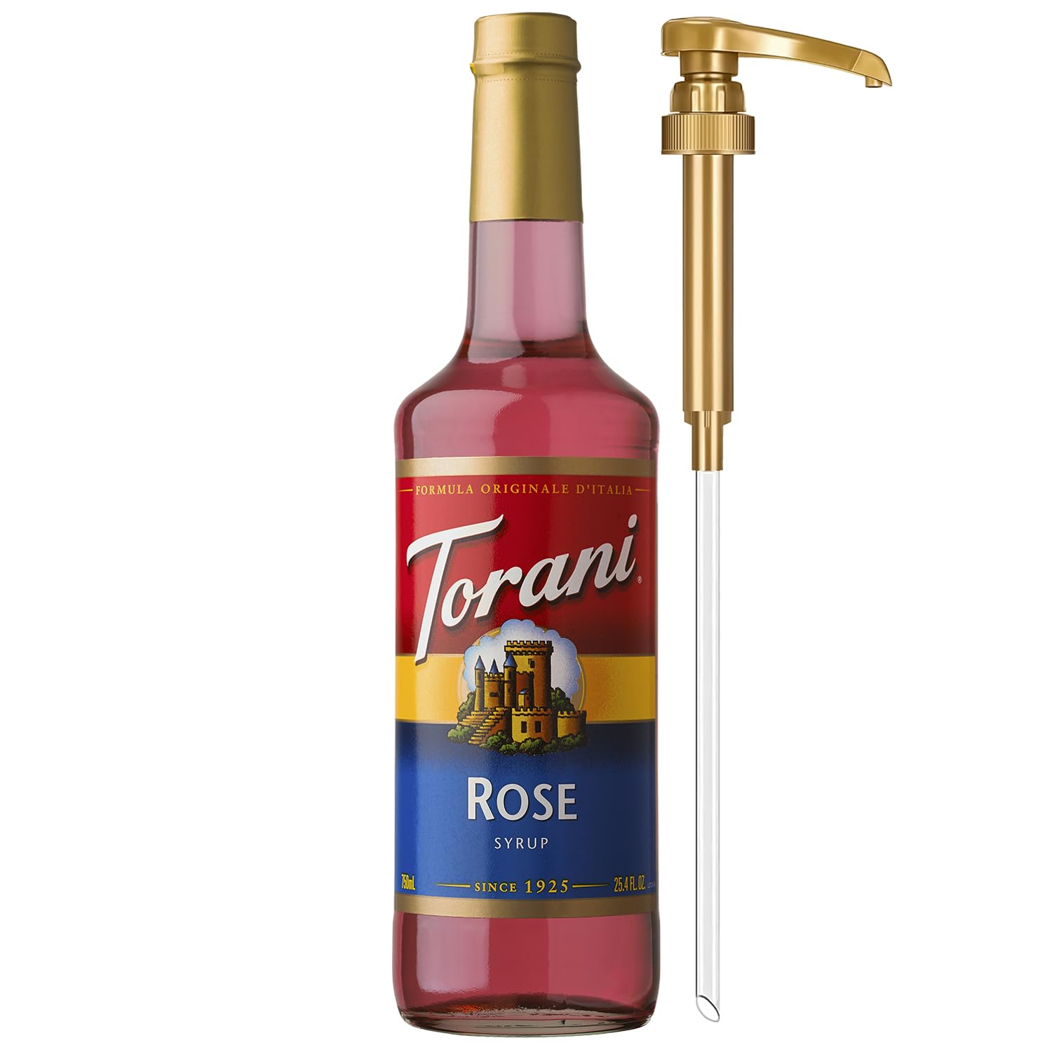 Torani Coffee Syrup, Vanilla Flavored Syrup for Drinks, Pump Included, 25.4 Fl Oz