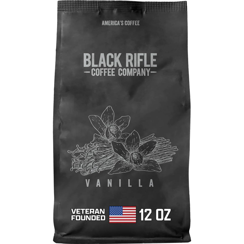 Black Rifle Coffee Company Just Black, 18oz Bag, Ground Coffee Medium Roast - Roasted Blend Made from Arabica Beans - Colombian & Brazilian Beans - Veteran Founded & American Made