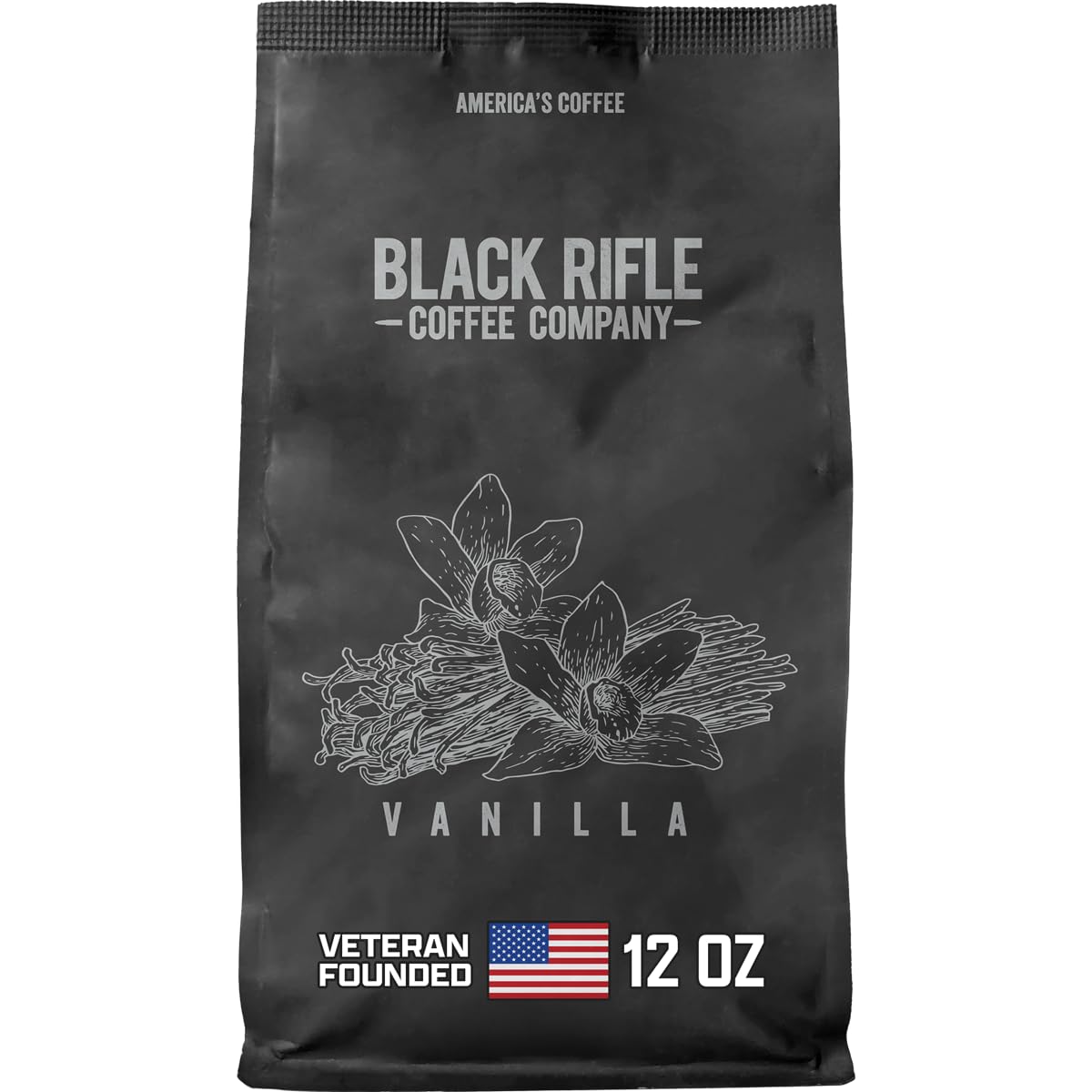 Black Rifle Coffee Company Just Black, 18oz Bag, Ground Coffee Medium Roast - Roasted Blend Made from Arabica Beans - Colombian & Brazilian Beans - Veteran Founded & American Made