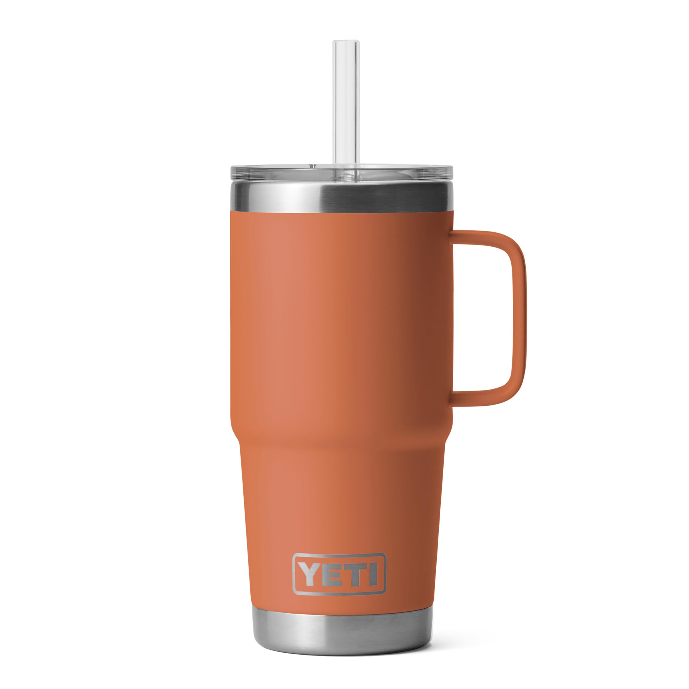 YETI Rambler 35 oz Tumbler with Handle and Straw Lid, Travel Mug Water Tumbler, Vacuum Insulated Cup with Handle, Stainless Steel, Moon Dust - Textured