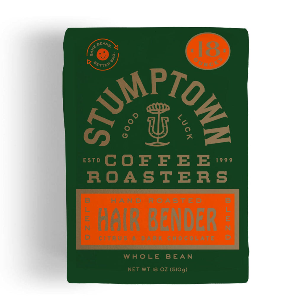 Stumptown Coffee Roasters, Medium Roast Whole Bean Coffee, 100% Arabica Coffee - Hair Bender 12 Ounce Bag with Flavor Notes of Citrus and Dark Chocolate