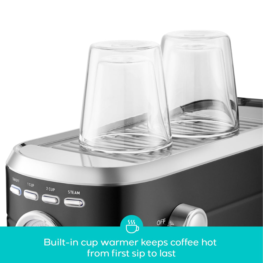 CASABREWS CM5418 Espresso Machine 20 Bar, Compact Espresso Maker with Steam Milk Frother, Stainless Steel Coffee Machine with 34oz Removable Water Tank for Cappuccino, Gift for Women or Men, Silver