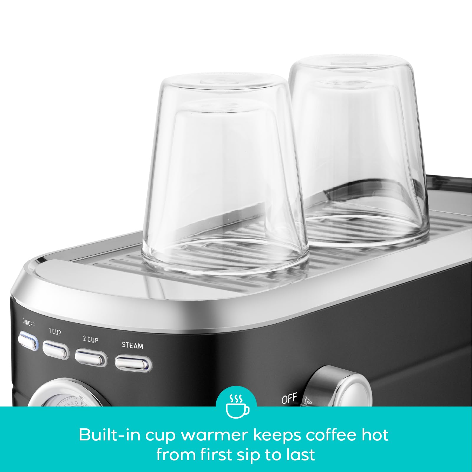 CASABREWS CM5418 Espresso Machine 20 Bar, Compact Espresso Maker with Steam Milk Frother, Stainless Steel Coffee Machine with 34oz Removable Water Tank for Cappuccino, Gift for Women or Men, Silver