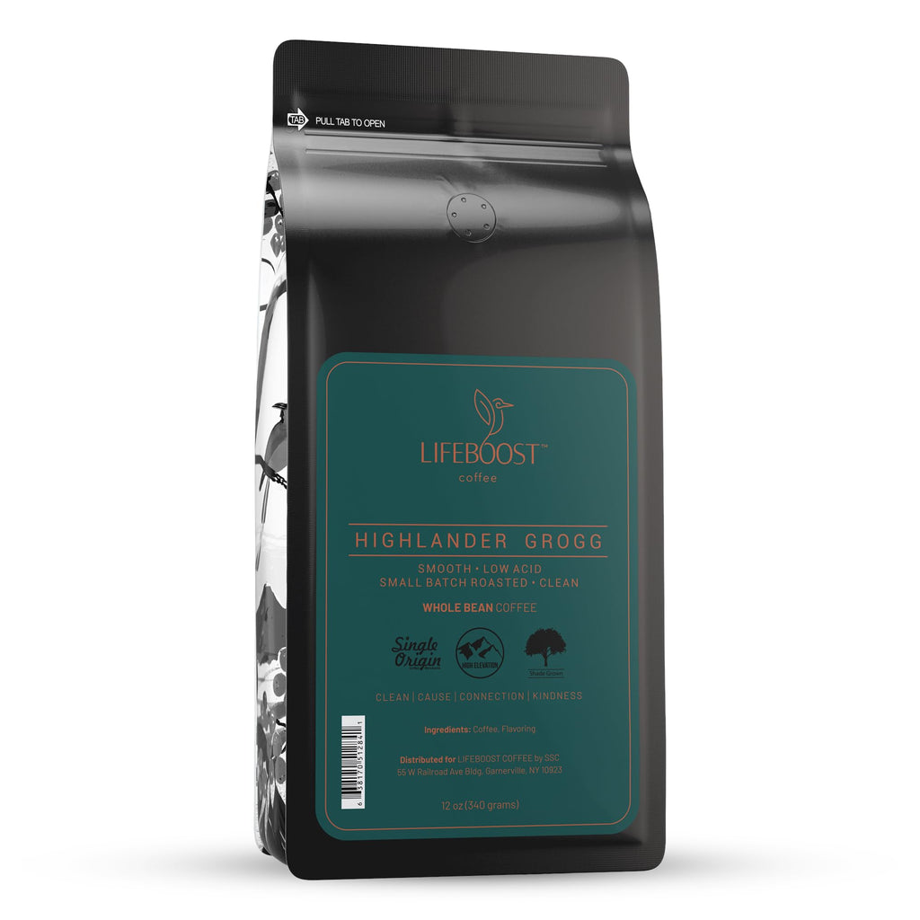Lifeboost Hazelnut Whole Bean Coffee – Organic, Low Acid, Non-GMO Hazelnut Flavored Coffee – Single Origin, Mold-Free Mycotoxin Tested, 12 oz