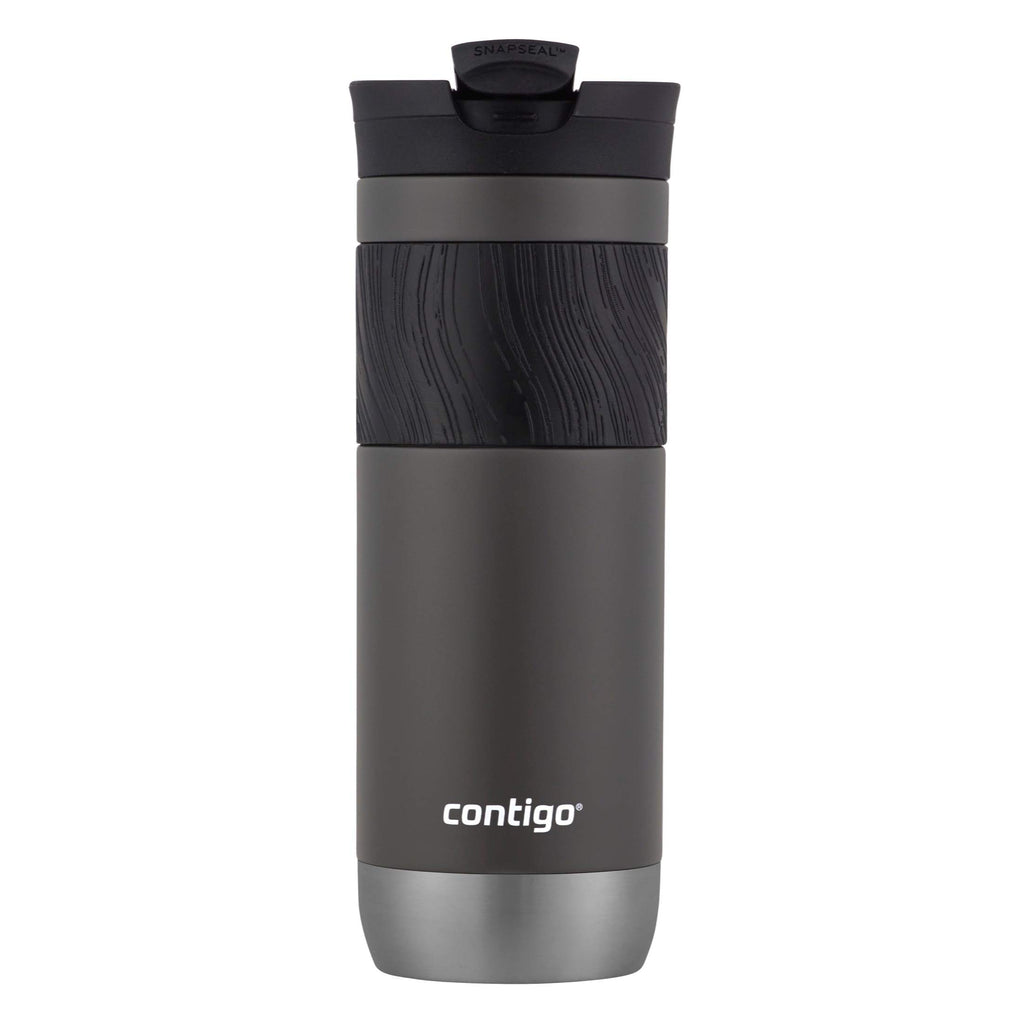 Contigo Byron Vacuum-Insulated Stainless Steel Travel Mug with Leak-Proof Lid Reusable Coffee Mug or Water Bottle BPA-Free 16oz Licorice Keeps Beverages Hot for 6 Hours or Cold for 12 Hours