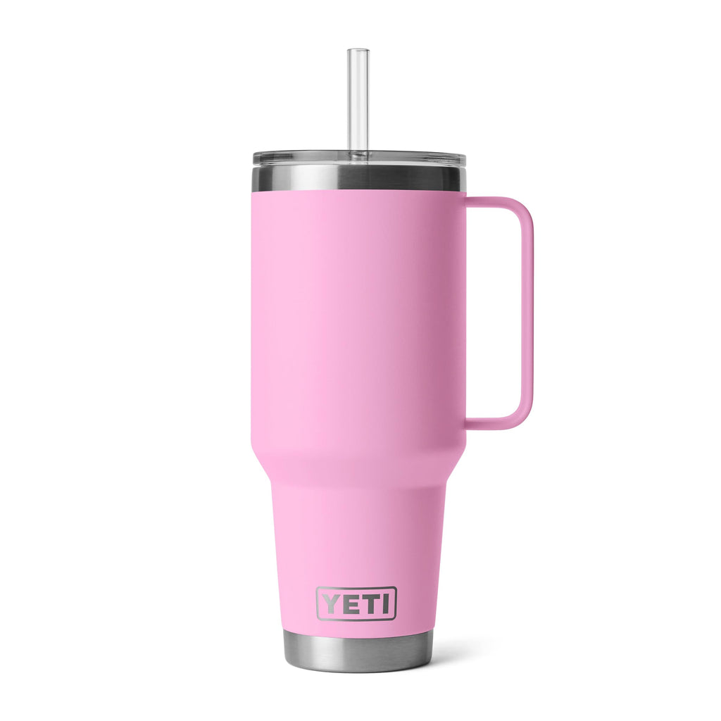 YETI Rambler 35 oz Tumbler with Handle and Straw Lid, Travel Mug Water Tumbler, Vacuum Insulated Cup with Handle, Stainless Steel, Moon Dust - Textured