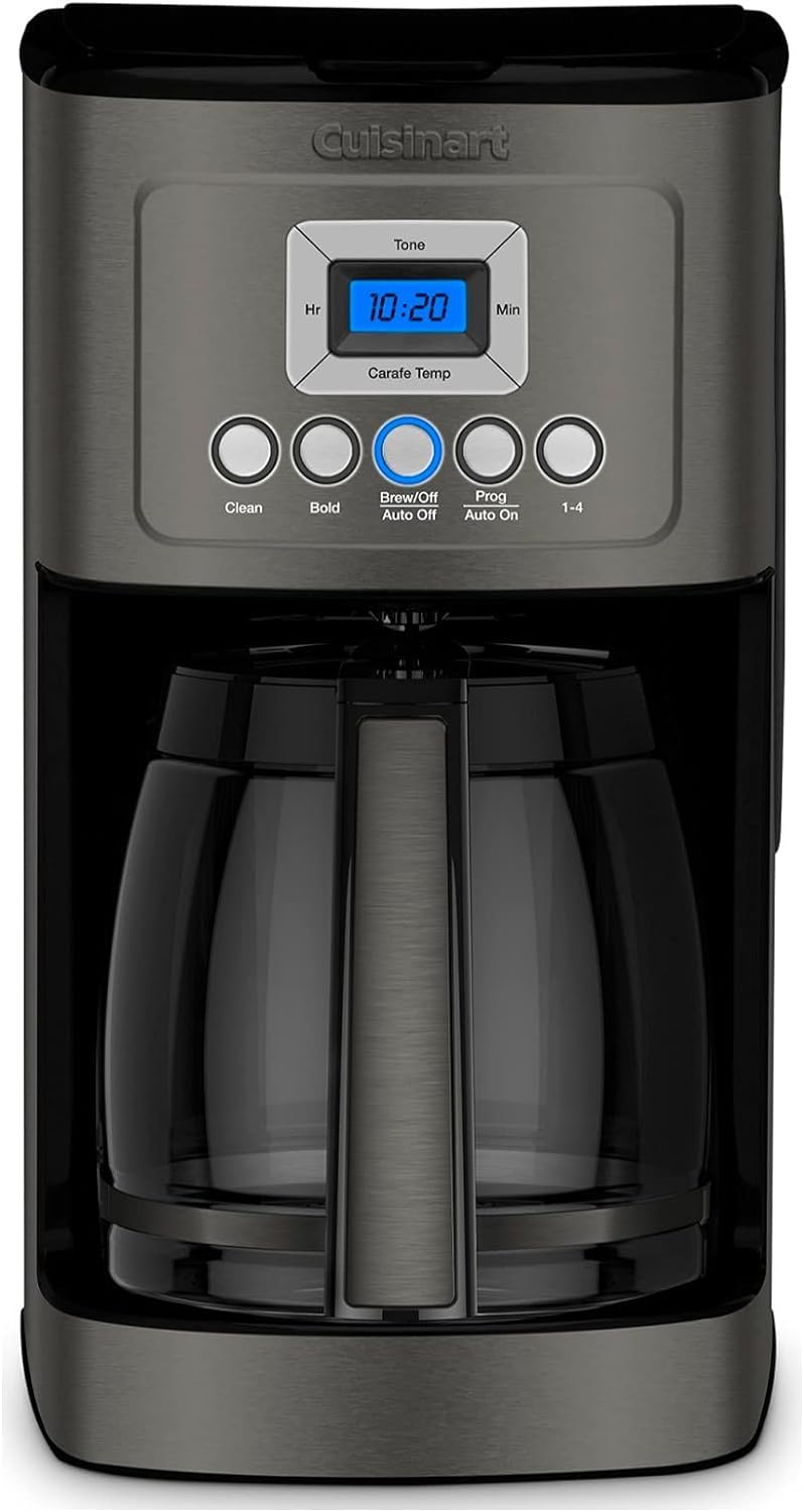 Cuisinart 14-Cup Coffee Maker, Programmable PerfecTemp Glass Carafe Coffee Machine with 1-4 Cup Setting, Brew Strength Control and Pause, Stainless Steel, DCC-3200NAS