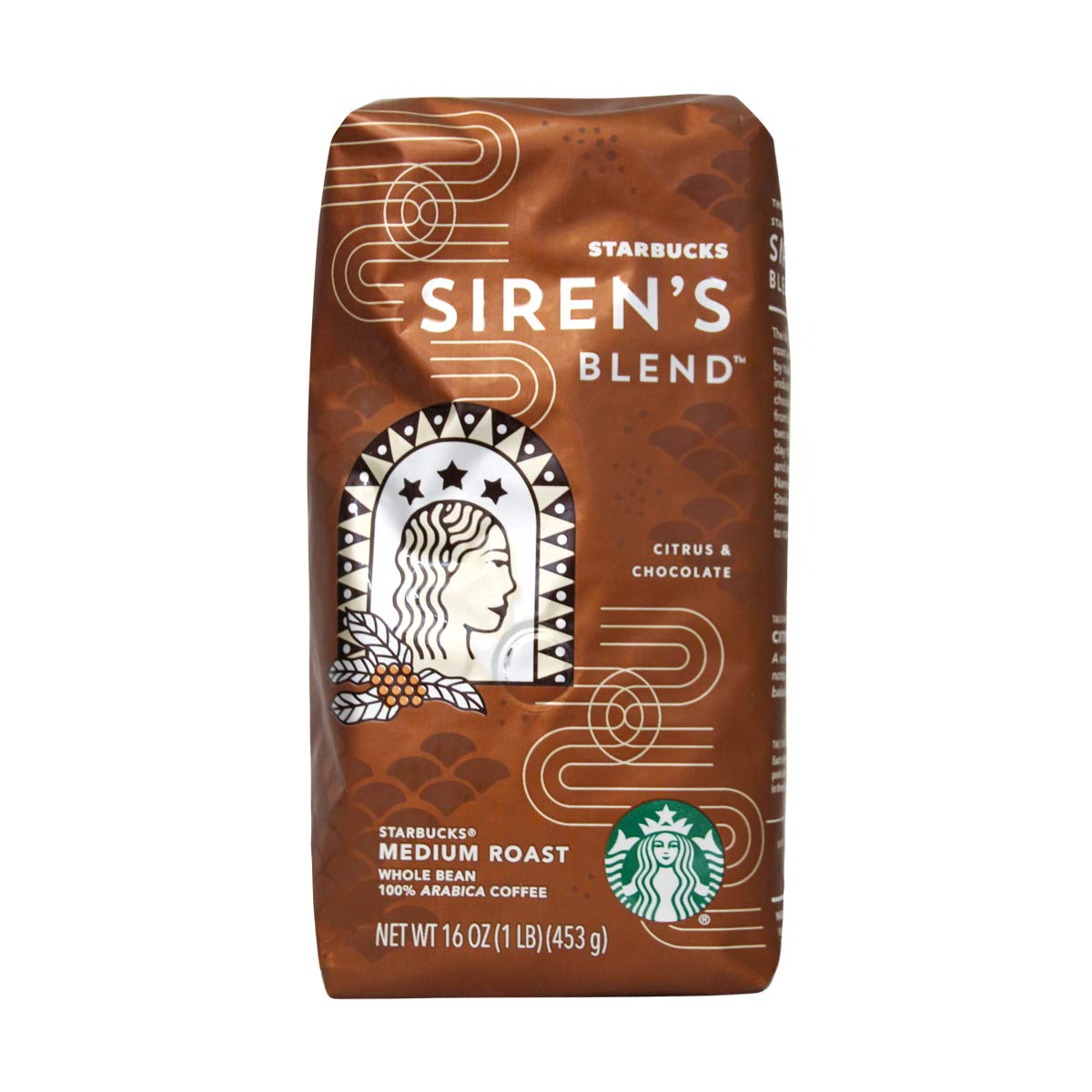 Starbucks Whole Coffee Beans, Medium Roast Hot or Iced Coffee, Pike Place Roast, 28 oz