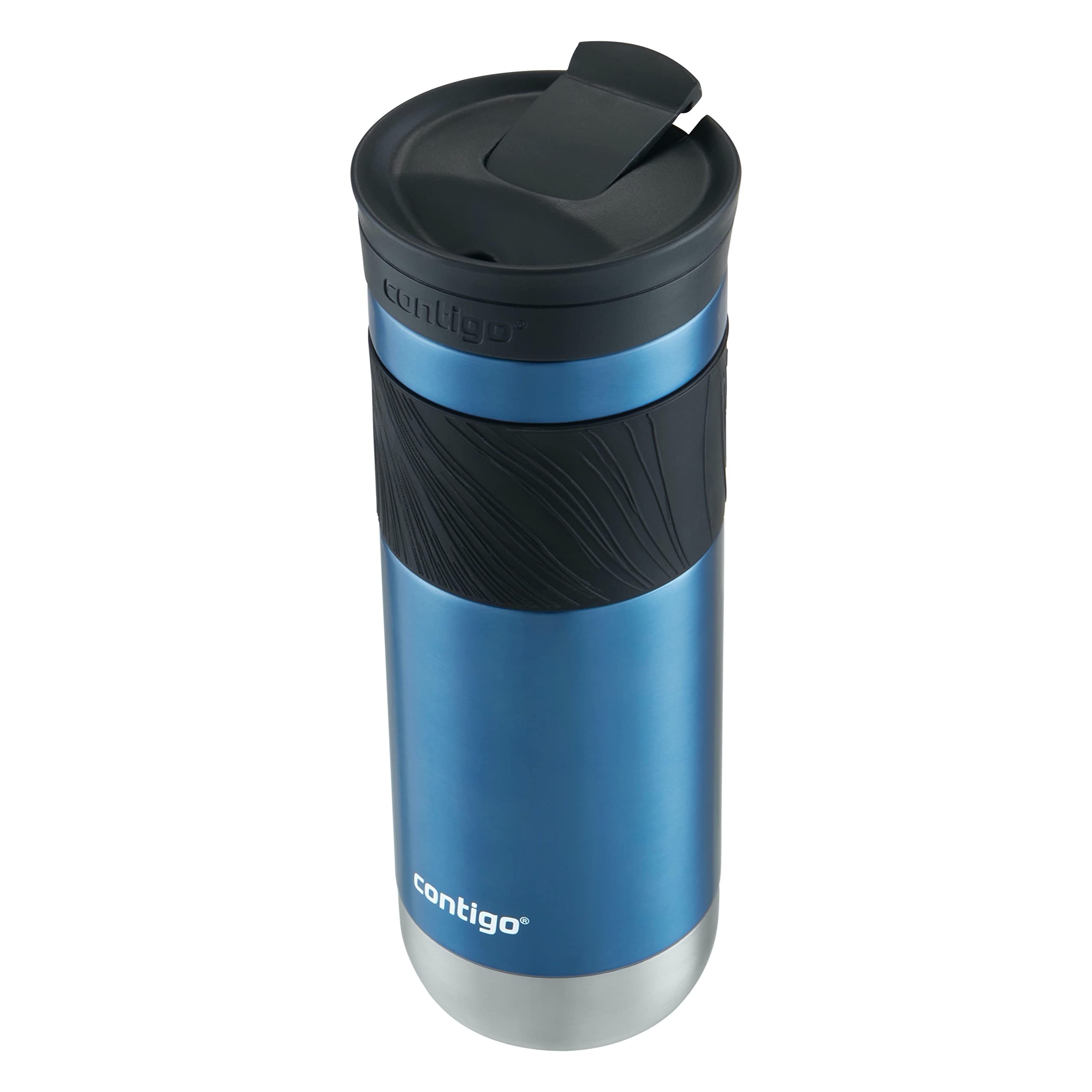 Contigo Byron Vacuum-Insulated Stainless Steel Travel Mug with Leak-Proof Lid Reusable Coffee Mug or Water Bottle BPA-Free 16oz Licorice Keeps Beverages Hot for 6 Hours or Cold for 12 Hours