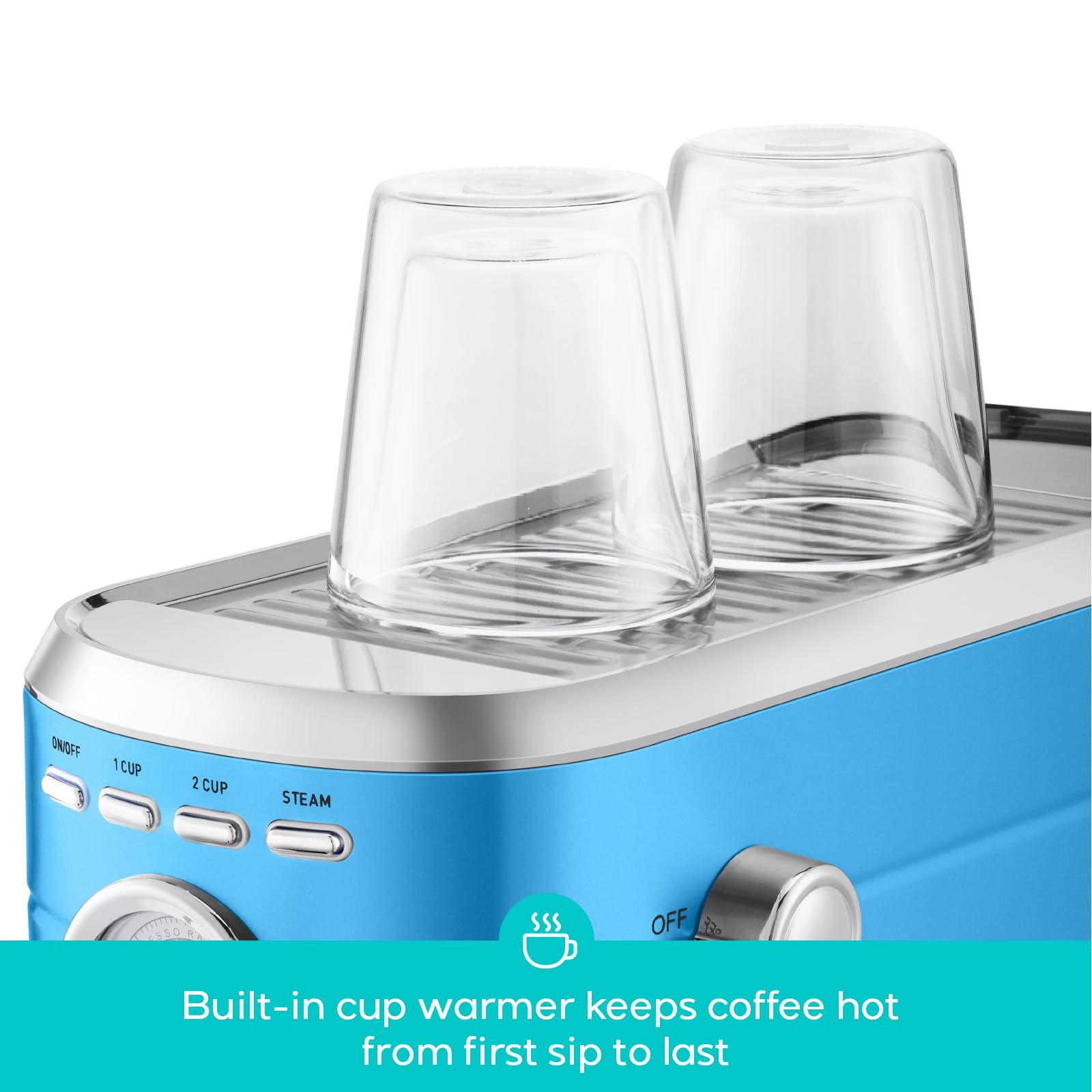 CASABREWS CM5418 Espresso Machine 20 Bar, Compact Espresso Maker with Steam Milk Frother, Stainless Steel Coffee Machine with 34oz Removable Water Tank for Cappuccino, Gift for Women or Men, Silver