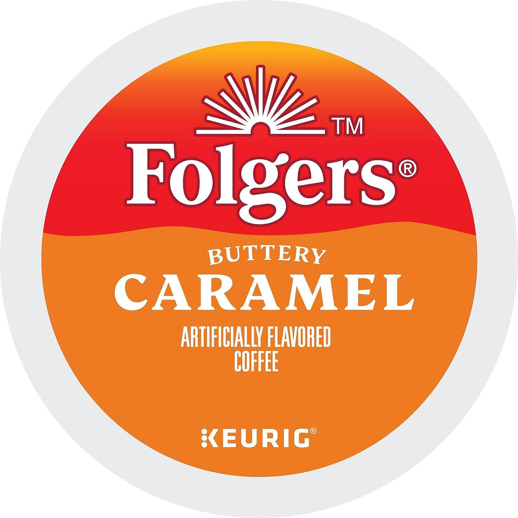 Folgers French Vanilla Artificially Flavored Coffee, Keurig K-Cup pods, 10 Count Box (Pack of 6)