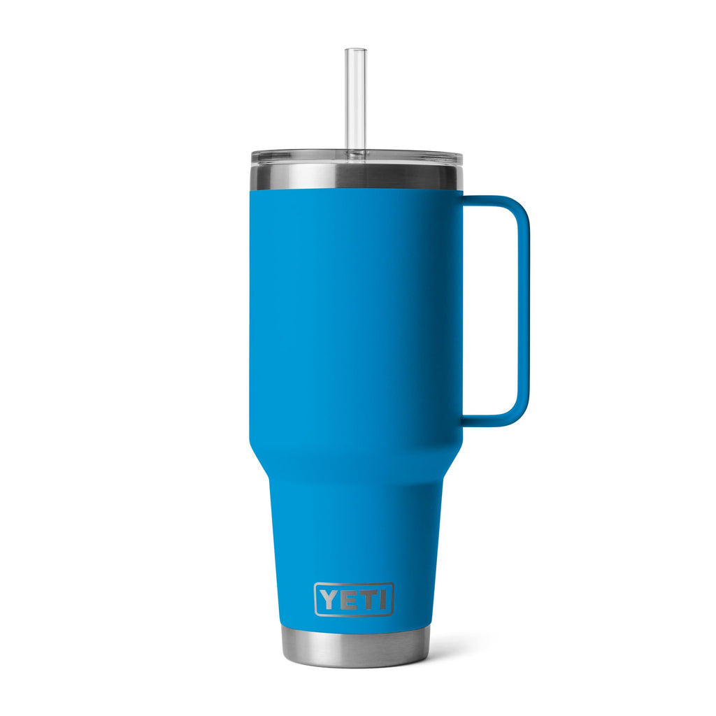 YETI Rambler 35 oz Tumbler with Handle and Straw Lid, Travel Mug Water Tumbler, Vacuum Insulated Cup with Handle, Stainless Steel, Moon Dust - Textured