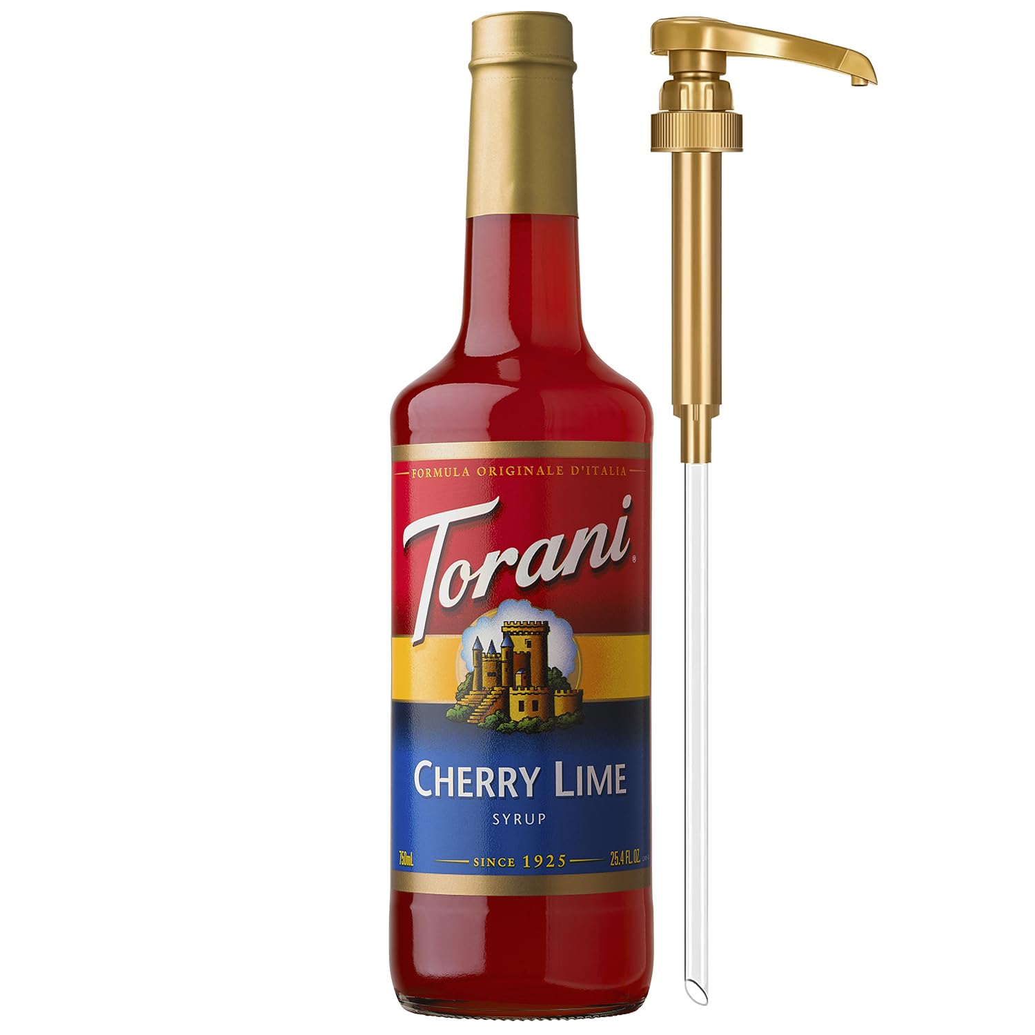 Torani Coffee Syrup, Vanilla Flavored Syrup for Drinks, Pump Included, 25.4 Fl Oz