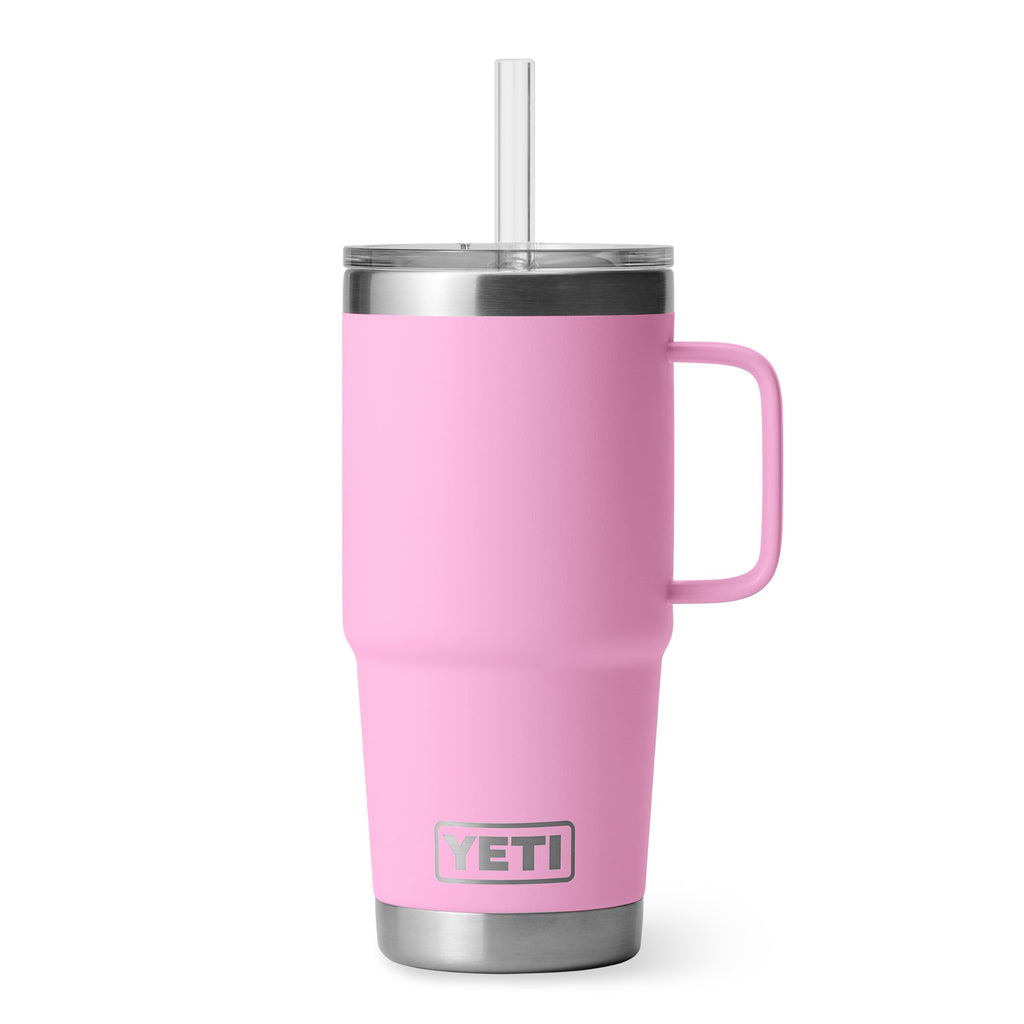YETI Rambler 35 oz Tumbler with Handle and Straw Lid, Travel Mug Water Tumbler, Vacuum Insulated Cup with Handle, Stainless Steel, Moon Dust - Textured