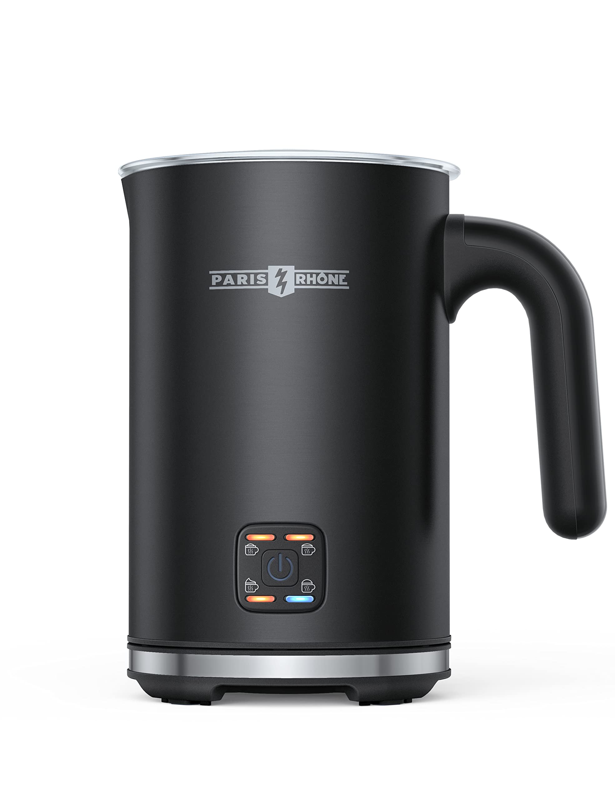 Electric Milk Frother, Paris Rhône 4-in-1 Milk Steamer and Frother, Hot & Cold Foam Milk Warmer with Temperature Control, Auto Shut-Off Frothers for Coffee, Latte,Macchiato, Cappuccino