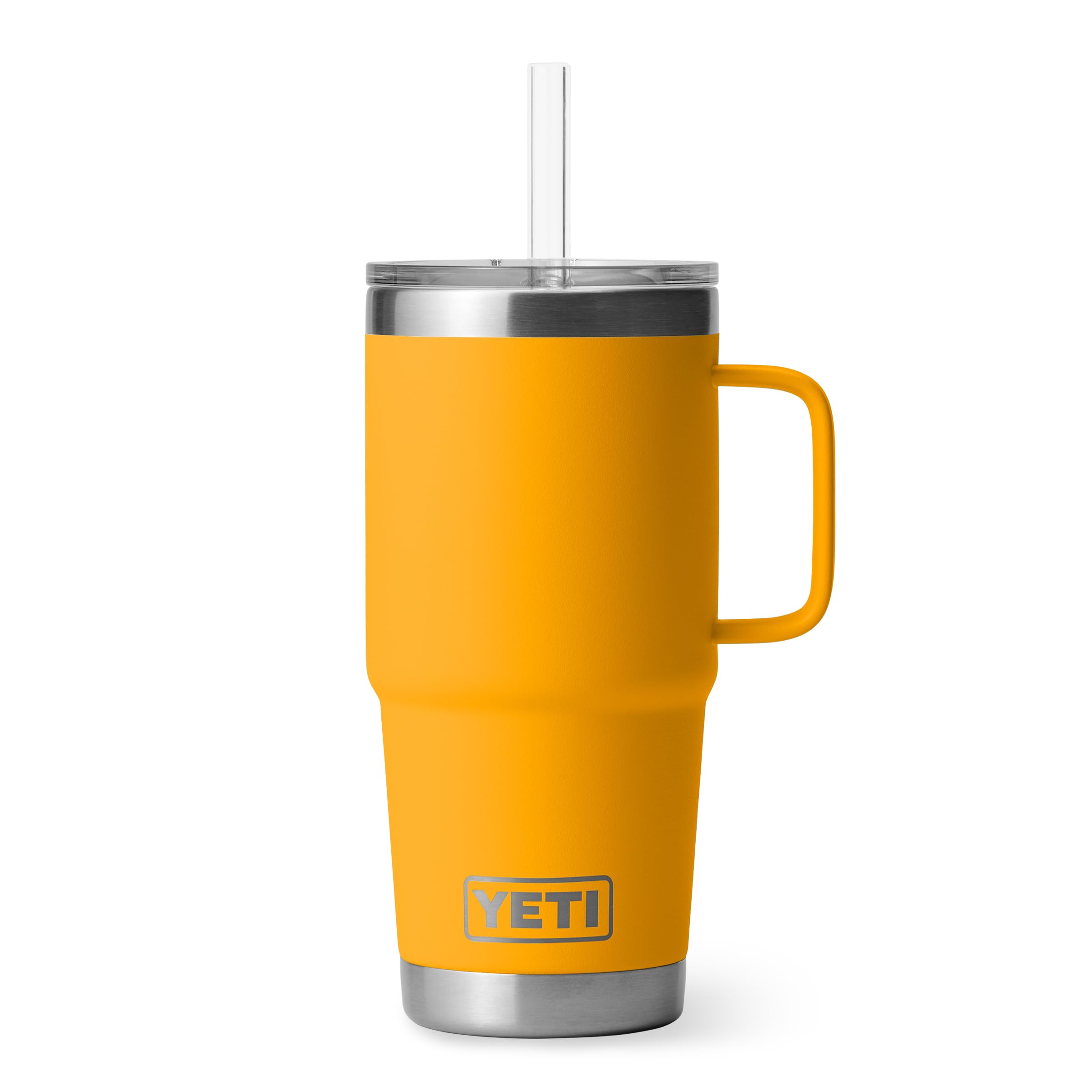 YETI Rambler 35 oz Tumbler with Handle and Straw Lid, Travel Mug Water Tumbler, Vacuum Insulated Cup with Handle, Stainless Steel, Moon Dust - Textured