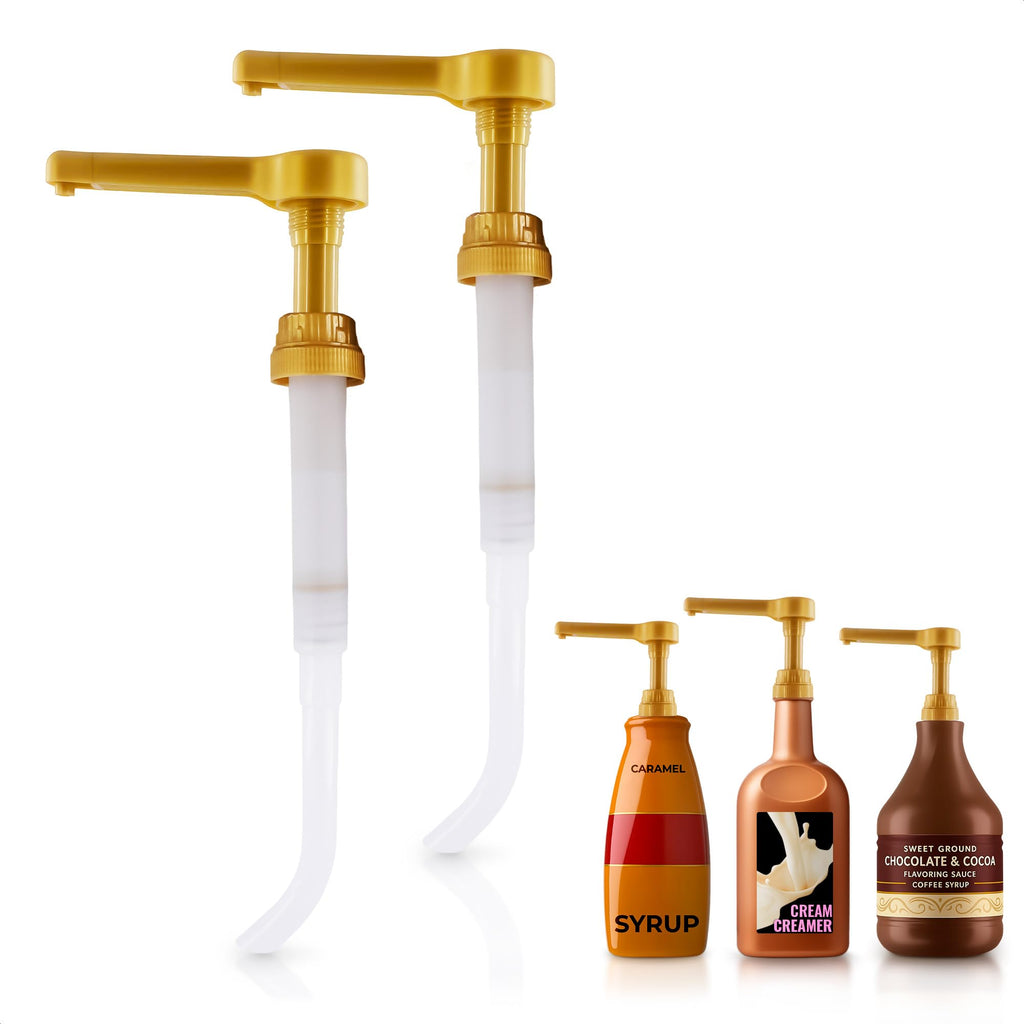4 Pcs Coffee Syrup Pump Dispenser - Works as Skinny and Torani Syrup Pump - Fits Various 25.4 oz Bottles, Precise Dispensing 0.3oz & Lockable Design, Easy to Use & Clean, Ideal for Liquids