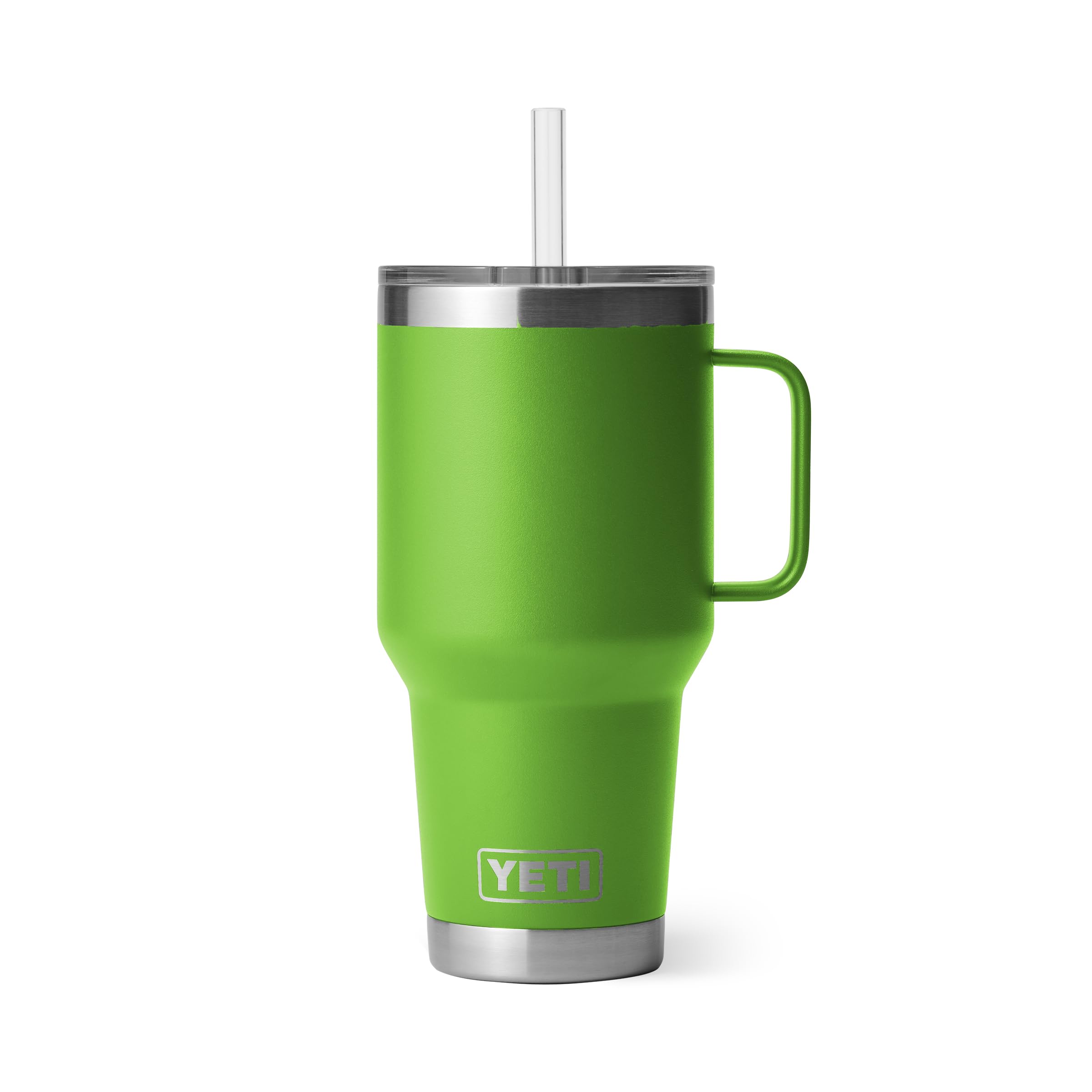 YETI Rambler 35 oz Tumbler with Handle and Straw Lid, Travel Mug Water Tumbler, Vacuum Insulated Cup with Handle, Stainless Steel, Moon Dust - Textured