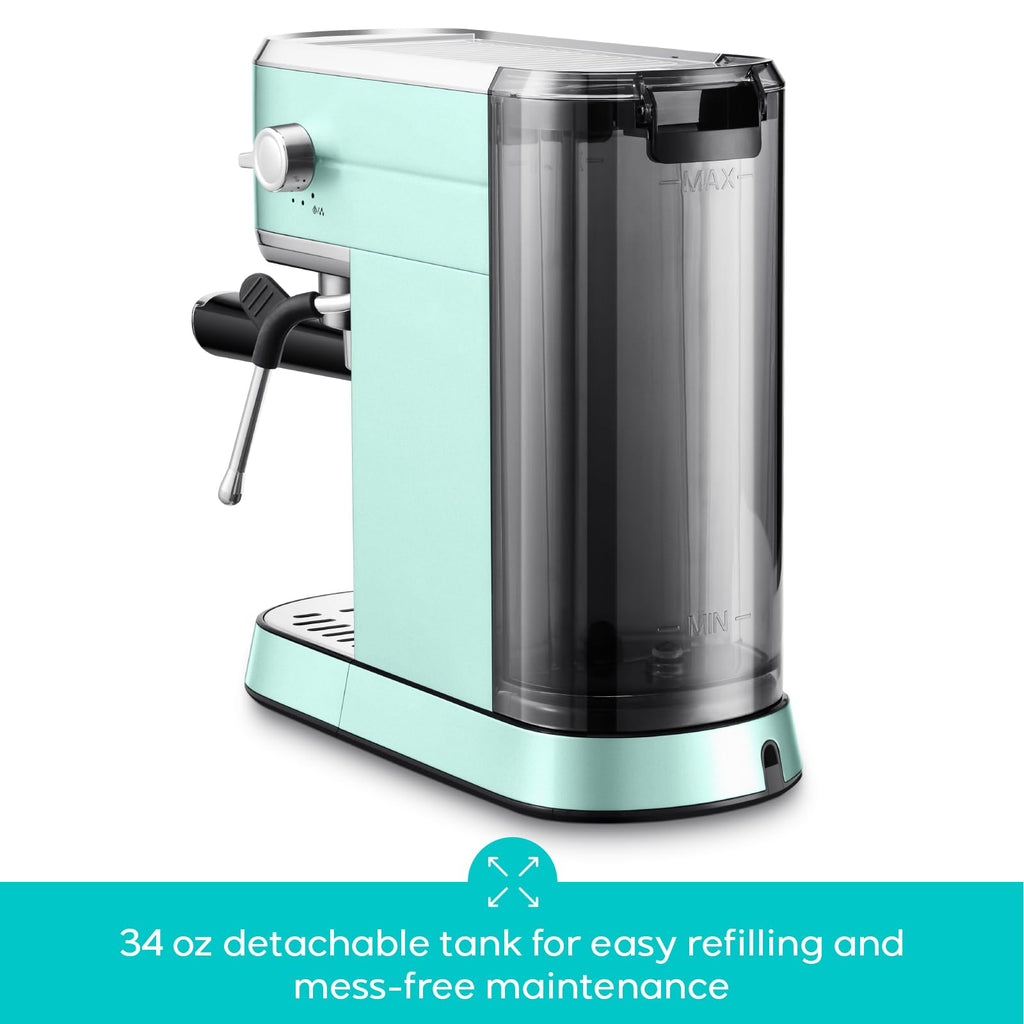 CASABREWS CM5418 Espresso Machine 20 Bar, Compact Espresso Maker with Steam Milk Frother, Stainless Steel Coffee Machine with 34oz Removable Water Tank for Cappuccino, Gift for Women or Men, Silver