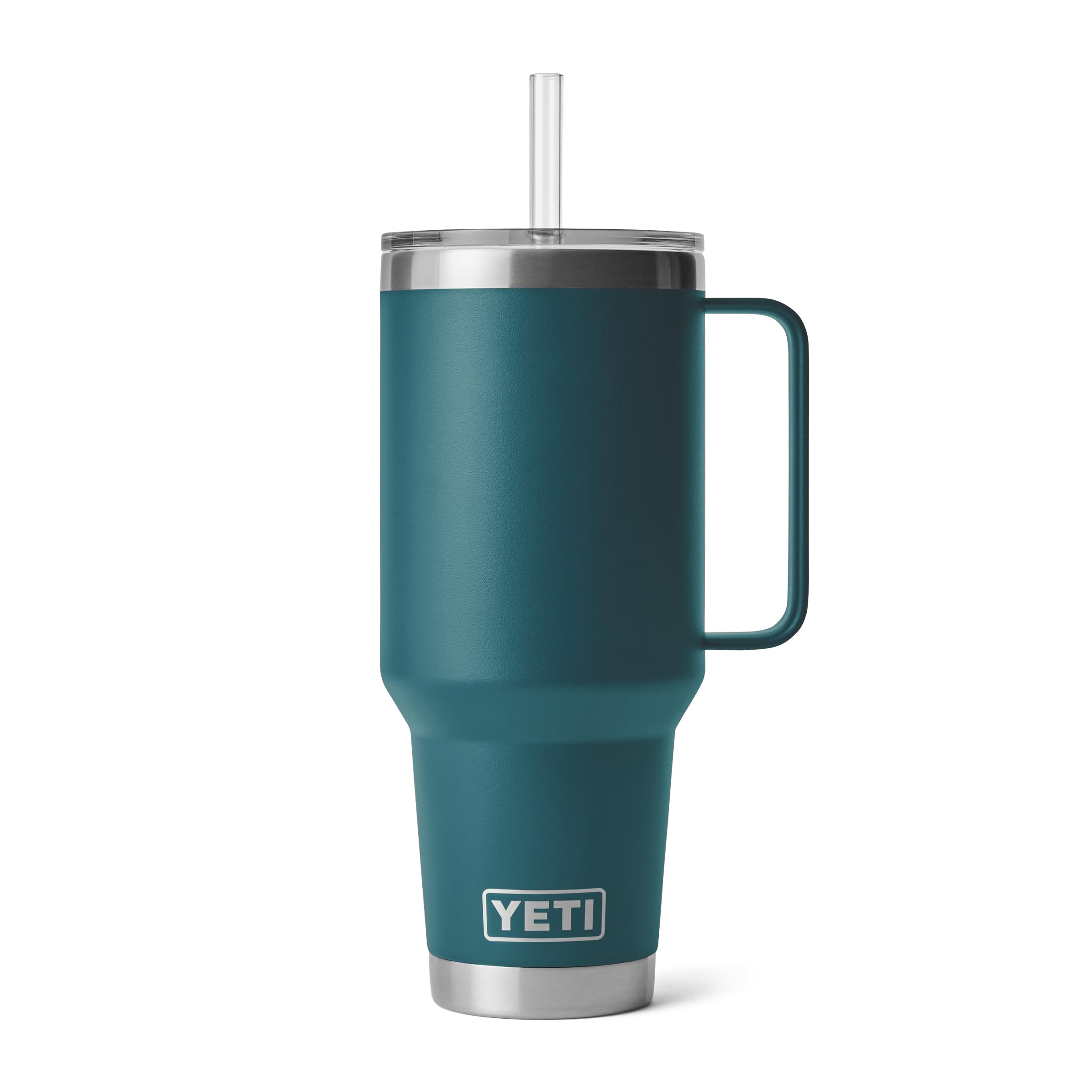 YETI Rambler 35 oz Tumbler with Handle and Straw Lid, Travel Mug Water Tumbler, Vacuum Insulated Cup with Handle, Stainless Steel, Moon Dust - Textured