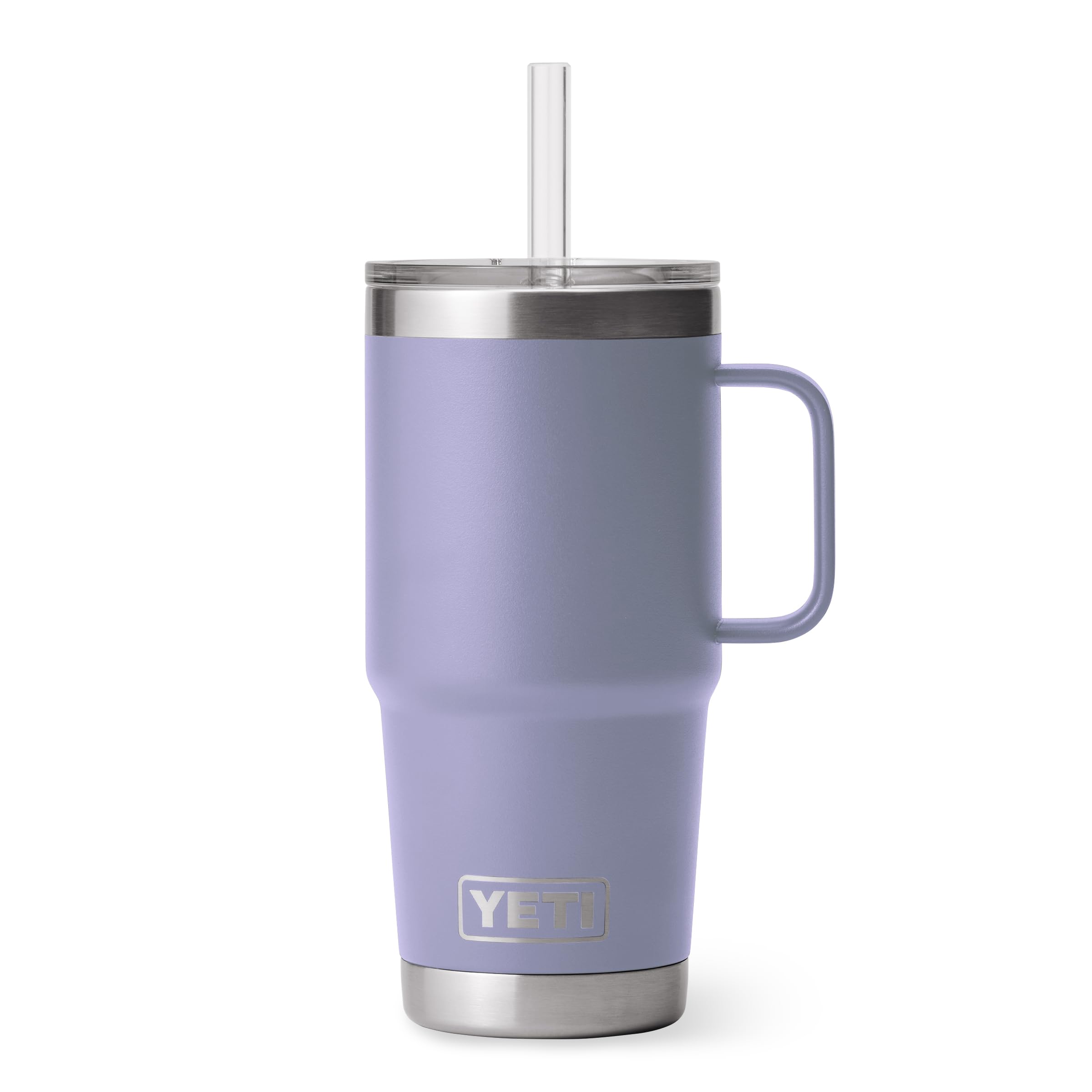 YETI Rambler 35 oz Tumbler with Handle and Straw Lid, Travel Mug Water Tumbler, Vacuum Insulated Cup with Handle, Stainless Steel, Moon Dust - Textured