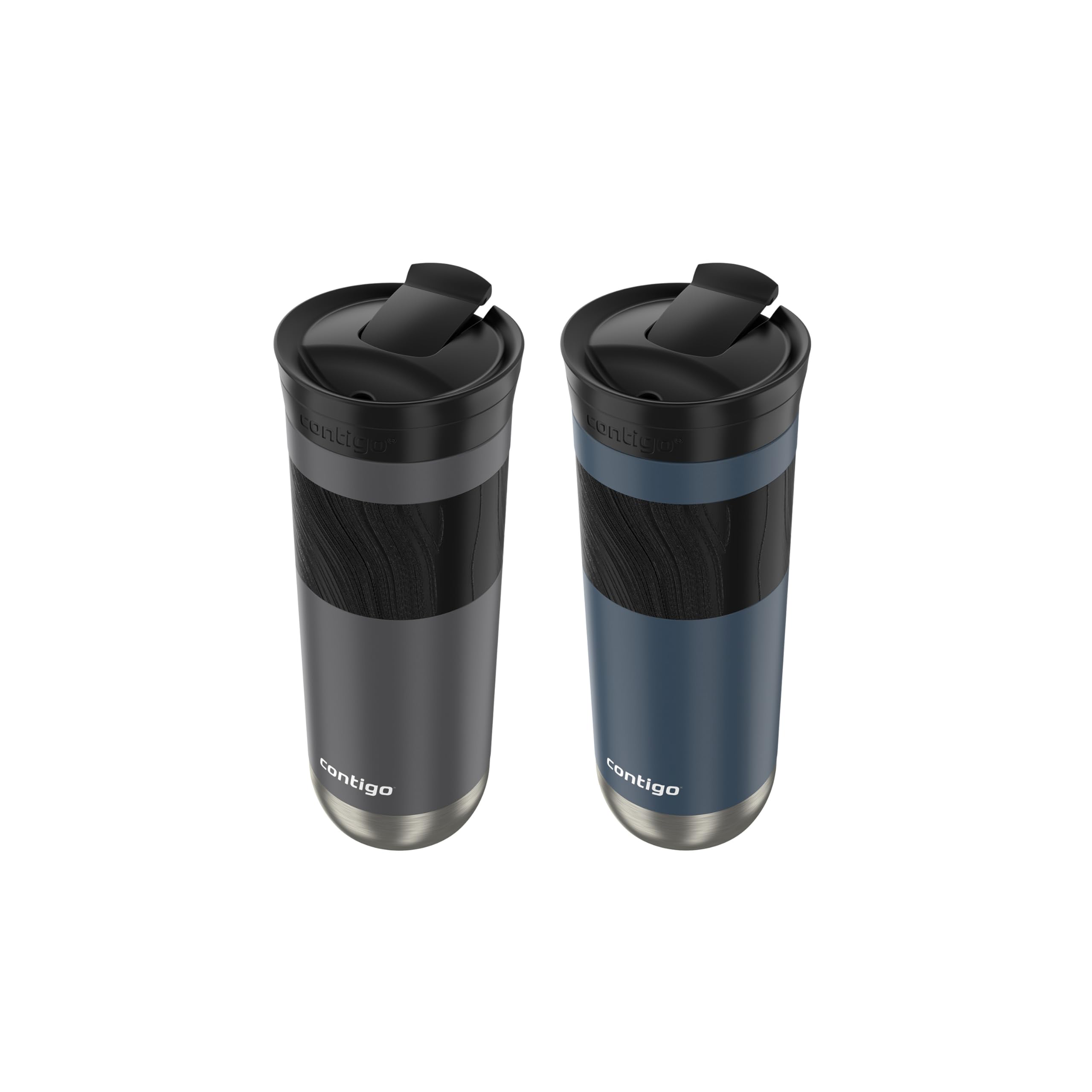 Contigo Byron Vacuum-Insulated Stainless Steel Travel Mug with Leak-Proof Lid Reusable Coffee Mug or Water Bottle BPA-Free 16oz Licorice Keeps Beverages Hot for 6 Hours or Cold for 12 Hours