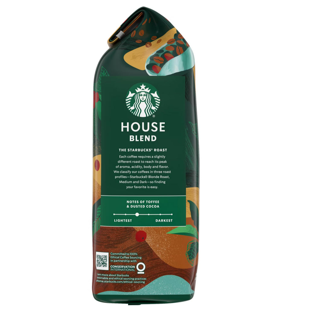 Starbucks Whole Coffee Beans, Medium Roast Hot or Iced Coffee, Pike Place Roast, 28 oz