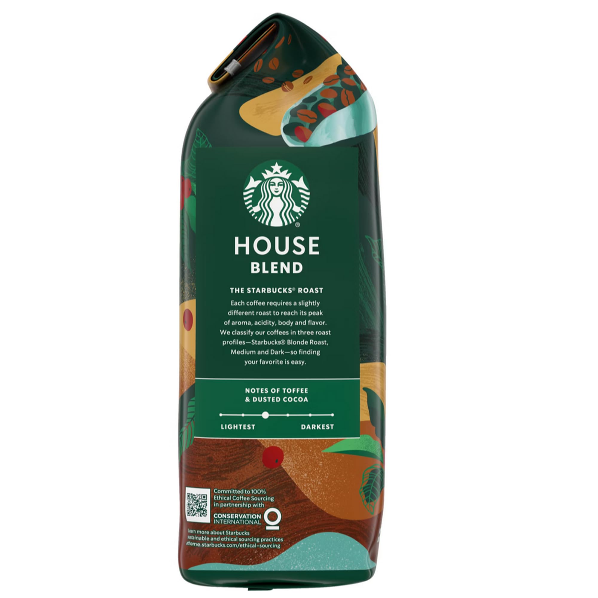 Starbucks Whole Coffee Beans, Medium Roast Hot or Iced Coffee, Pike Place Roast, 28 oz