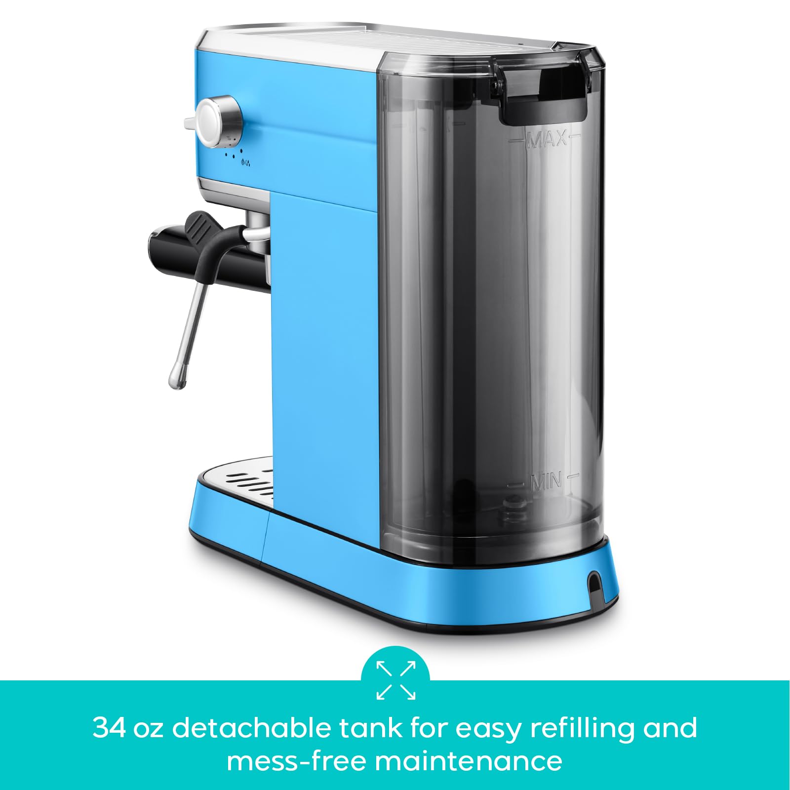 CASABREWS CM5418 Espresso Machine 20 Bar, Compact Espresso Maker with Steam Milk Frother, Stainless Steel Coffee Machine with 34oz Removable Water Tank for Cappuccino, Gift for Women or Men, Silver